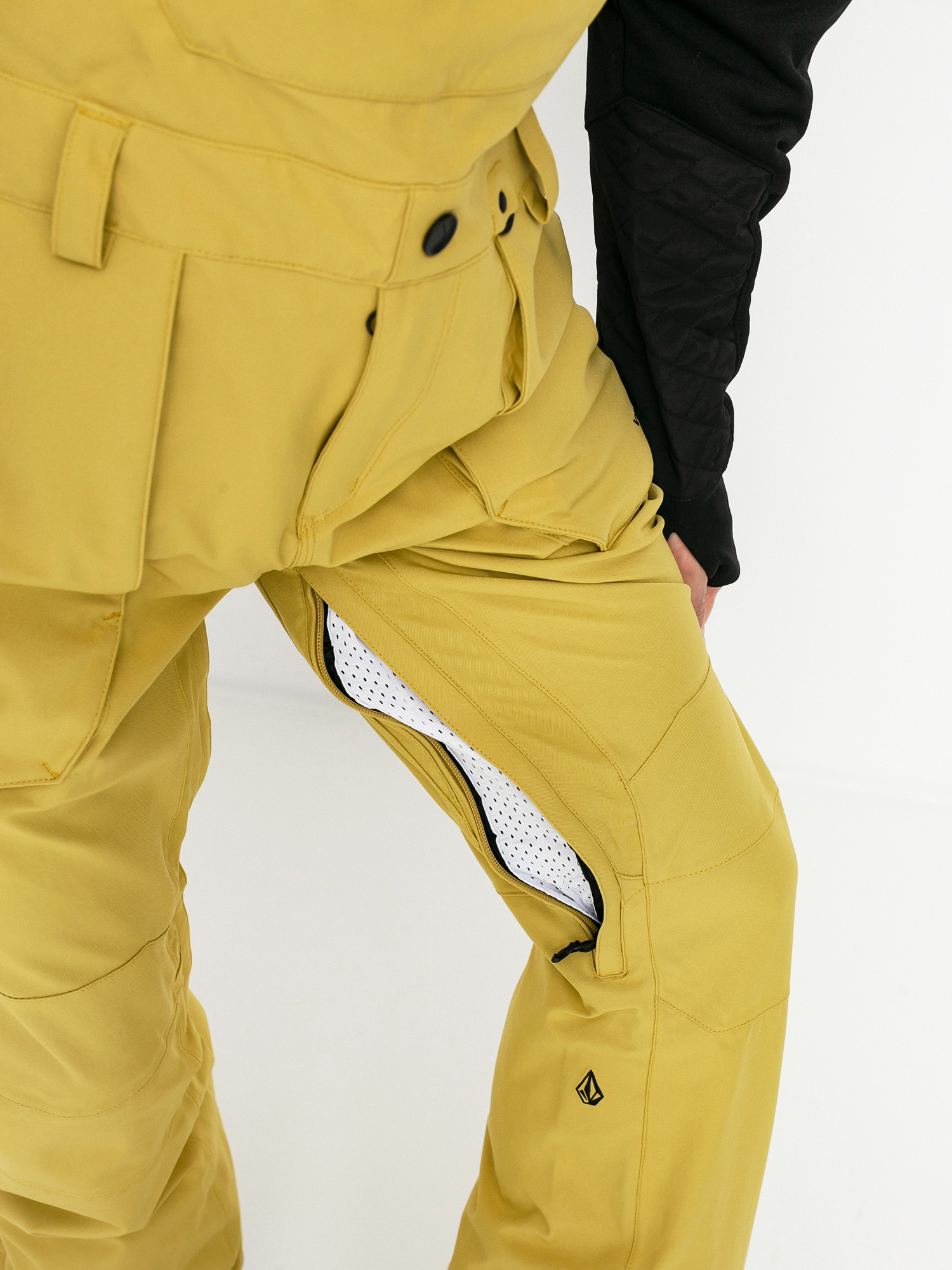 Męskie Spodnie snowboardowe Volcom Roan Bib Overall (gold)