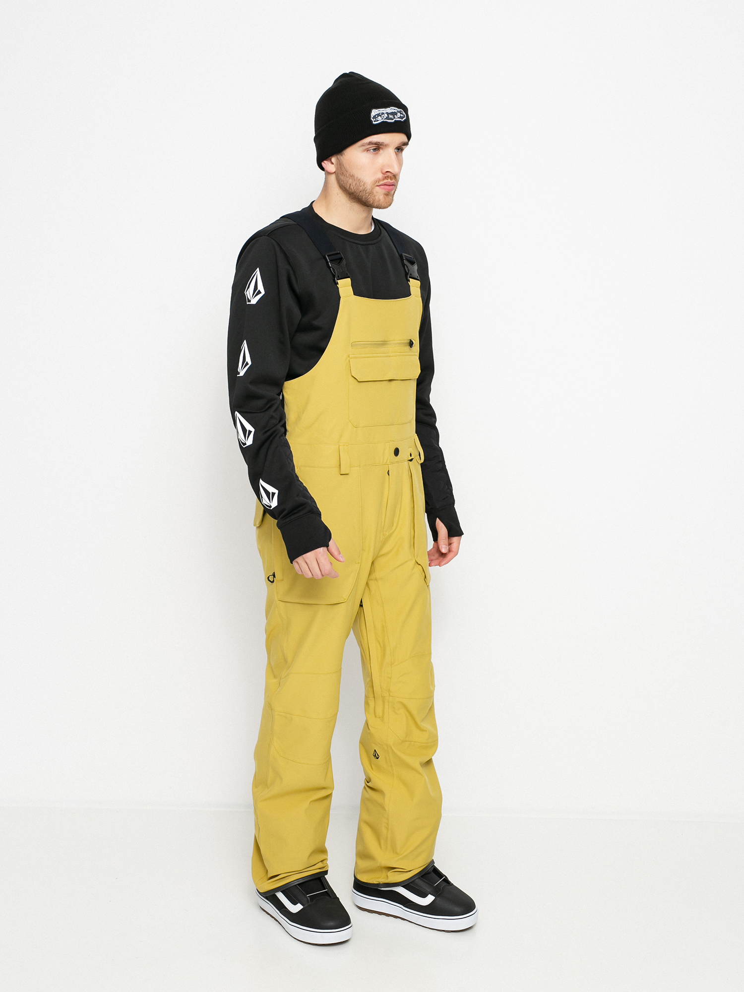 Męskie Spodnie snowboardowe Volcom Roan Bib Overall (gold)