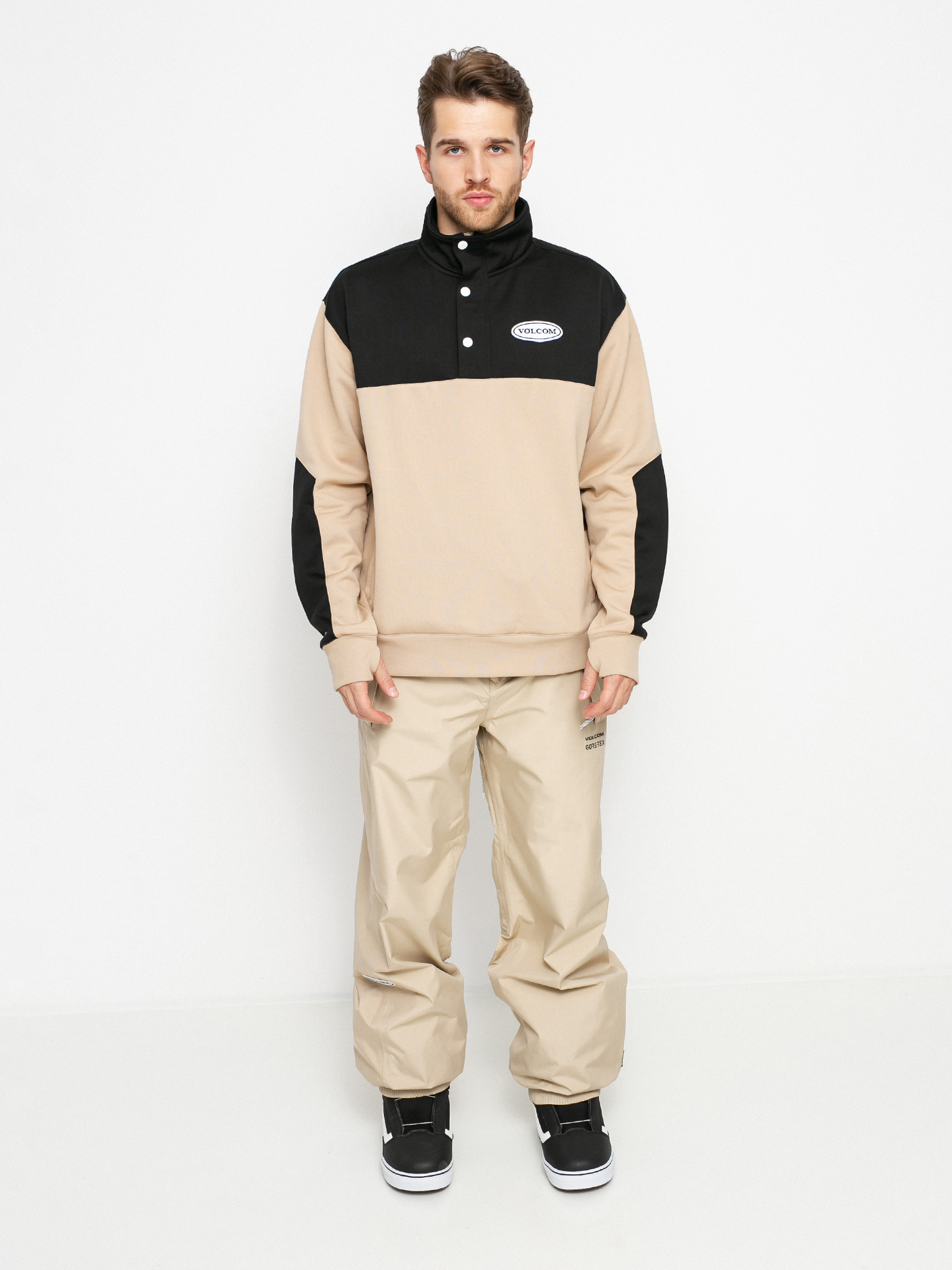 Męskie Spodnie snowboardowe Volcom Longo Gore Tex (khaki)