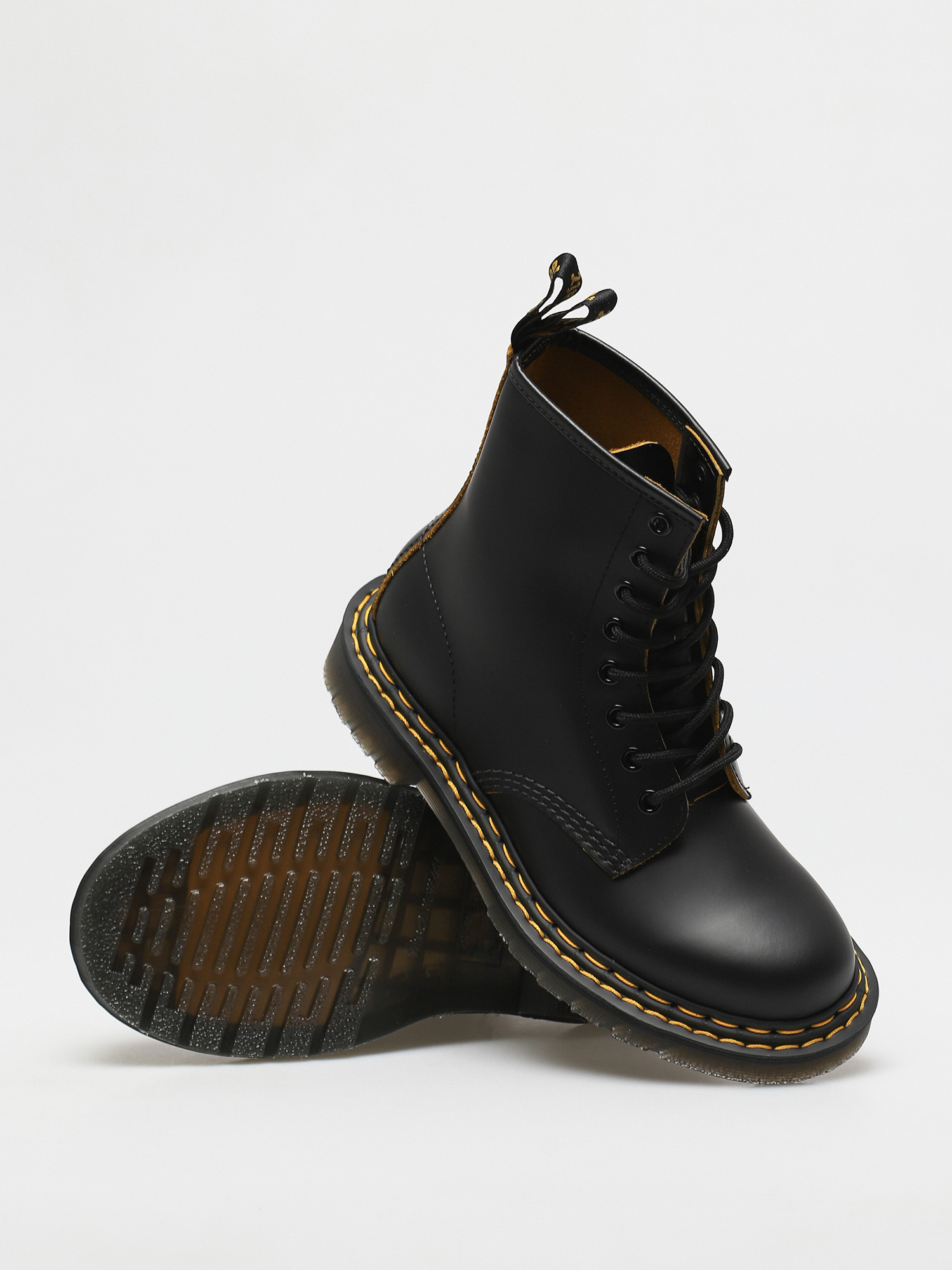 Buty Dr. Martens 1460 Double Stitch (smooth slice black/yellow)