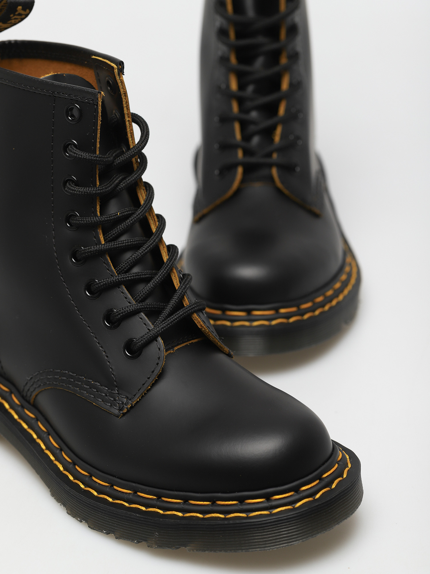 Buty Dr. Martens 1460 Double Stitch (smooth slice black/yellow)