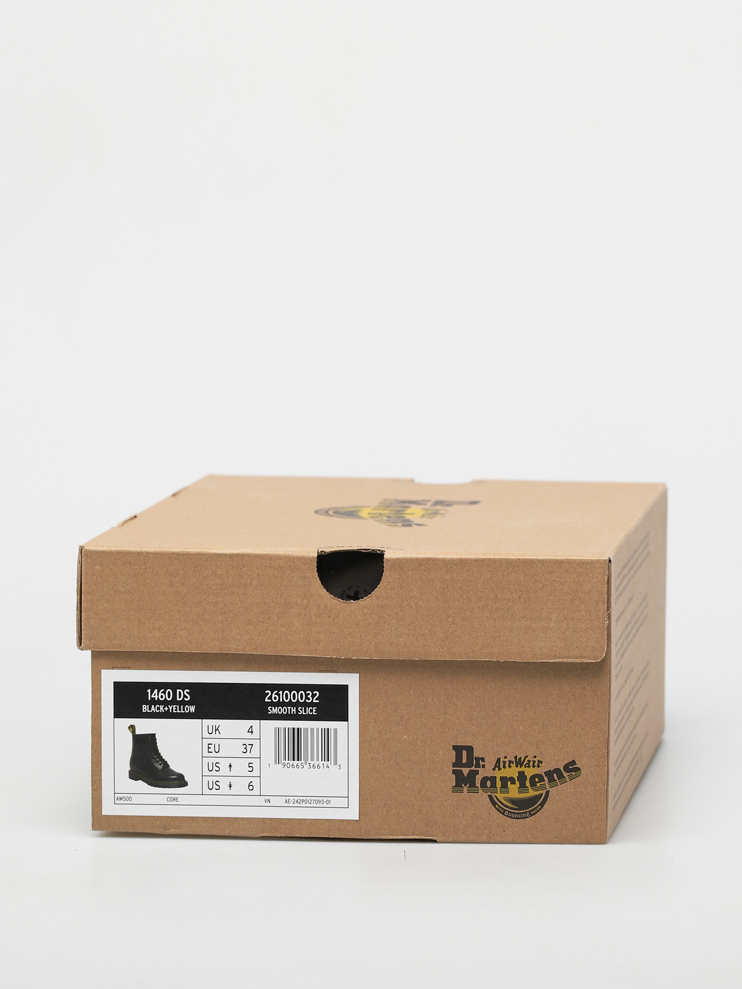 Buty Dr. Martens 1460 Double Stitch (smooth slice black/yellow)