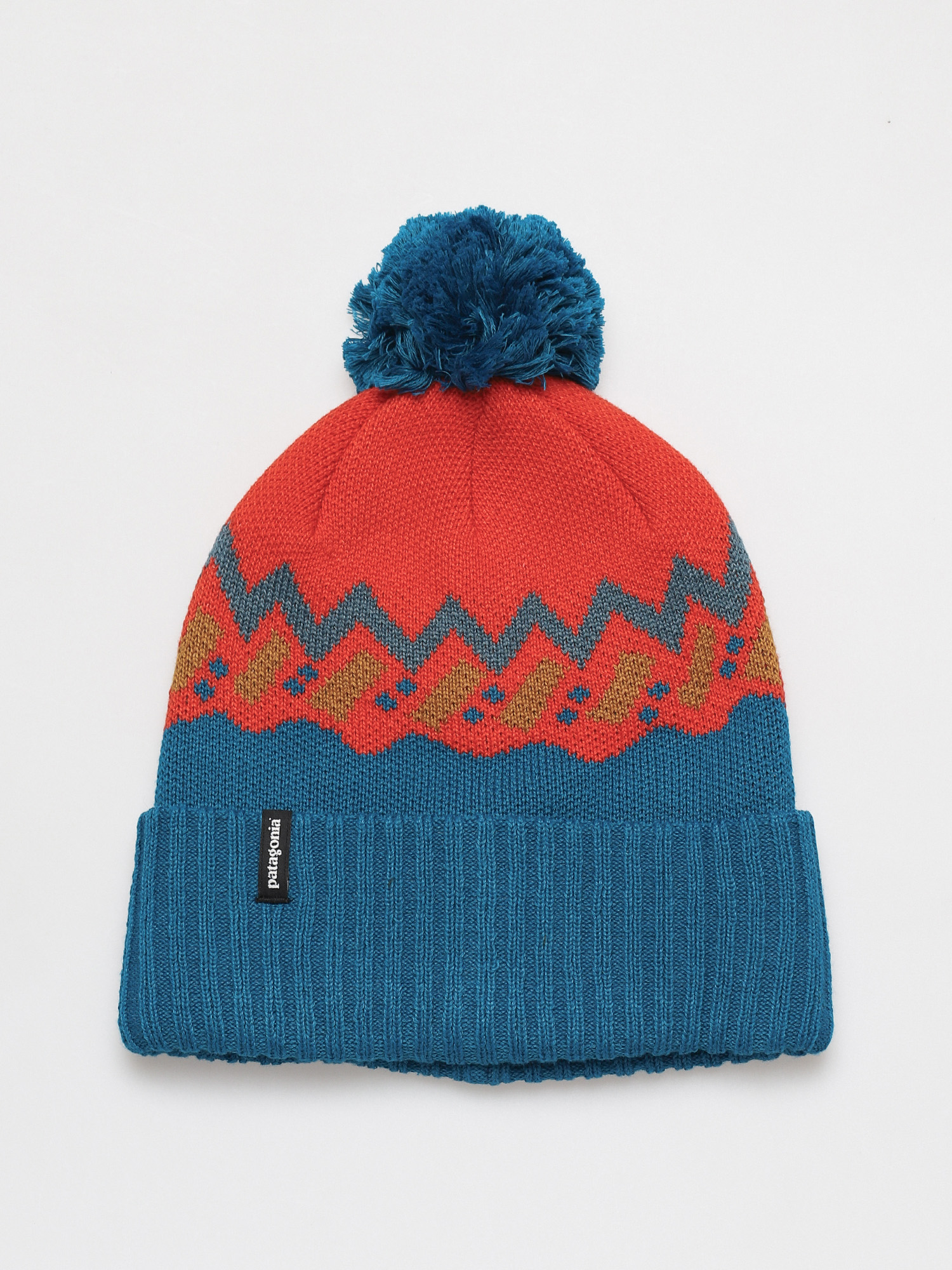 Czapka zimowa Patagonia Powder Town (lofoten geo knit/paintbrush red)