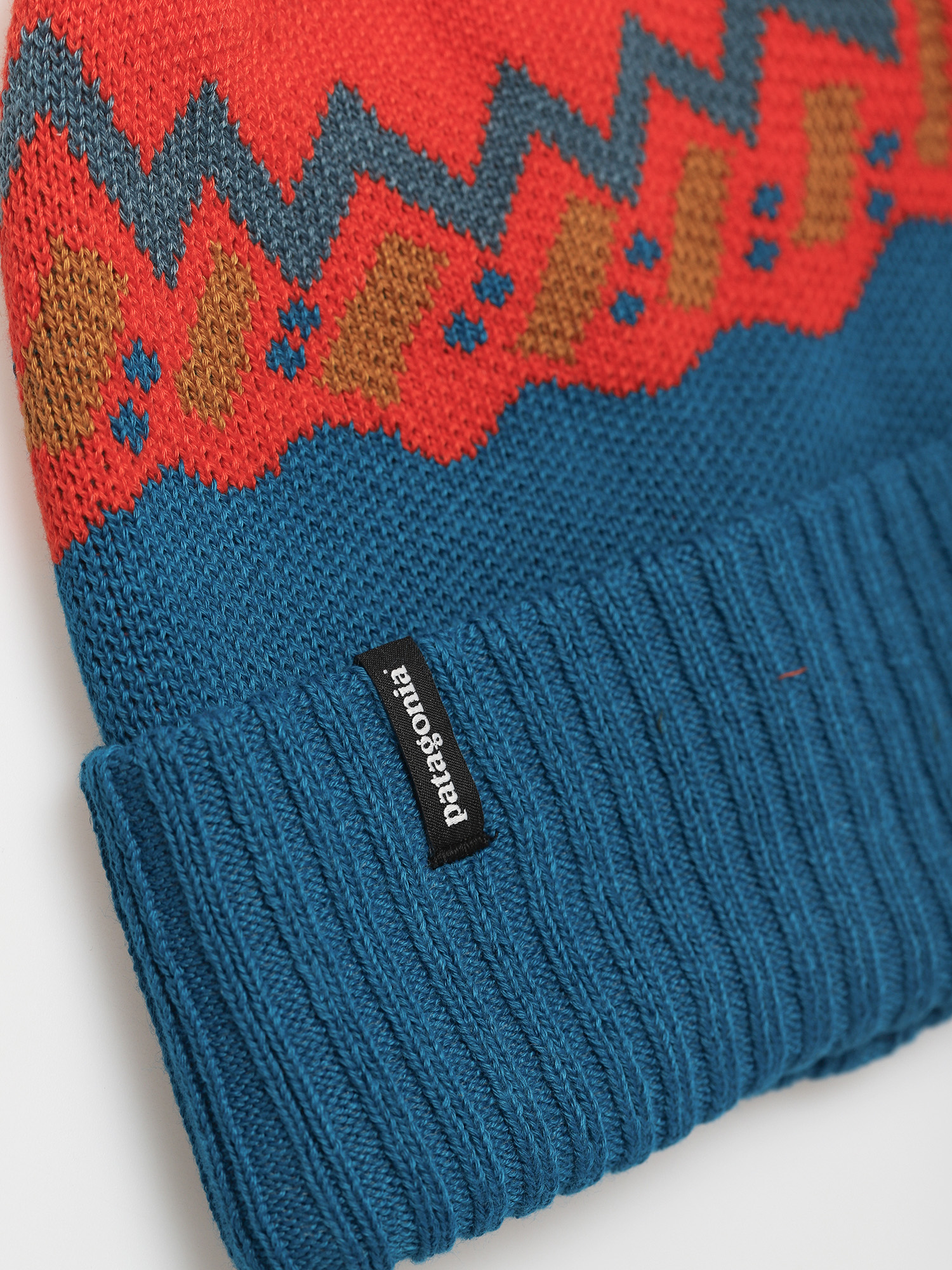 Czapka zimowa Patagonia Powder Town (lofoten geo knit/paintbrush red)