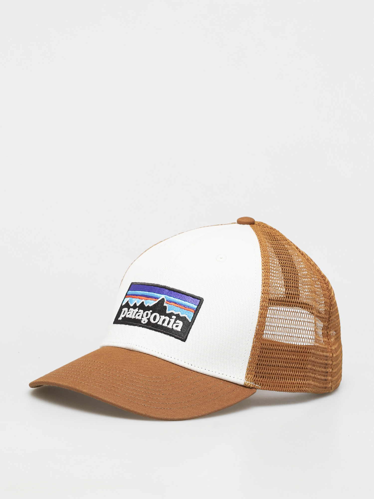Czapka z daszkiem Patagonia P 6 Logo LoPro Trucker (white w/bear brown)