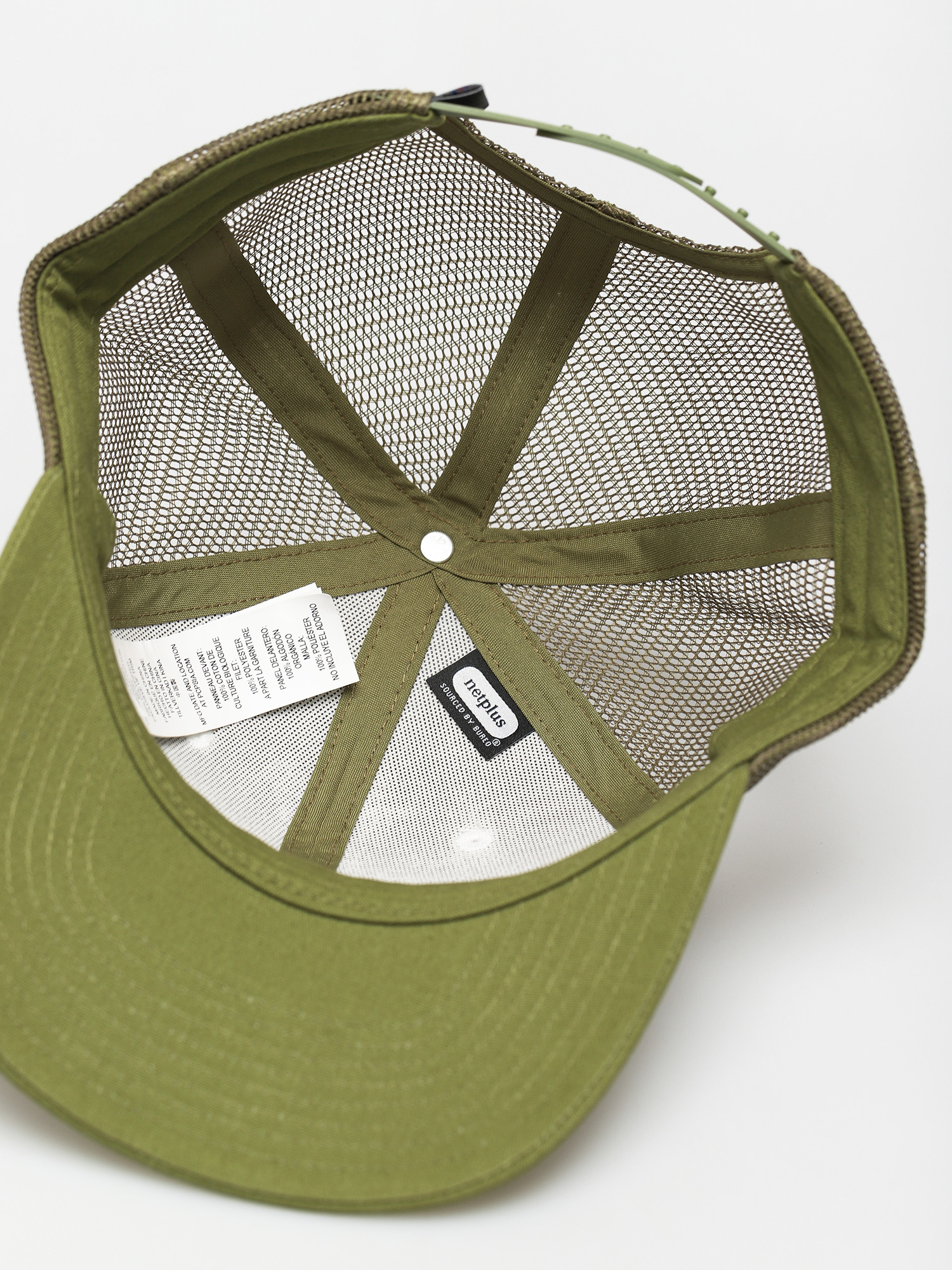 Czapka z daszkiem Patagonia P 6 Logo Trucker (white w/palo green)