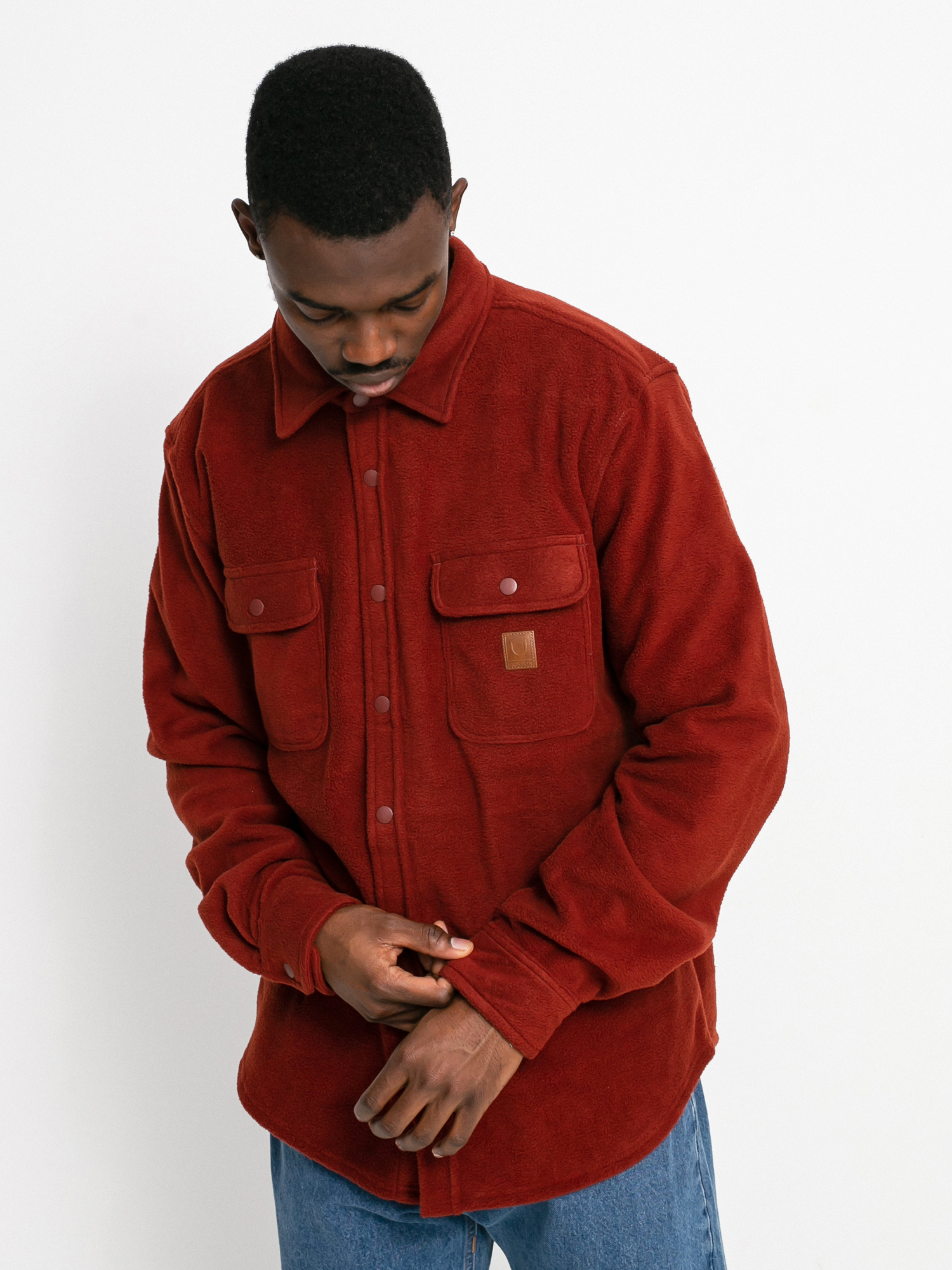 Koszula Brixton Bowery Arctic Stretch Ls (dark brick)