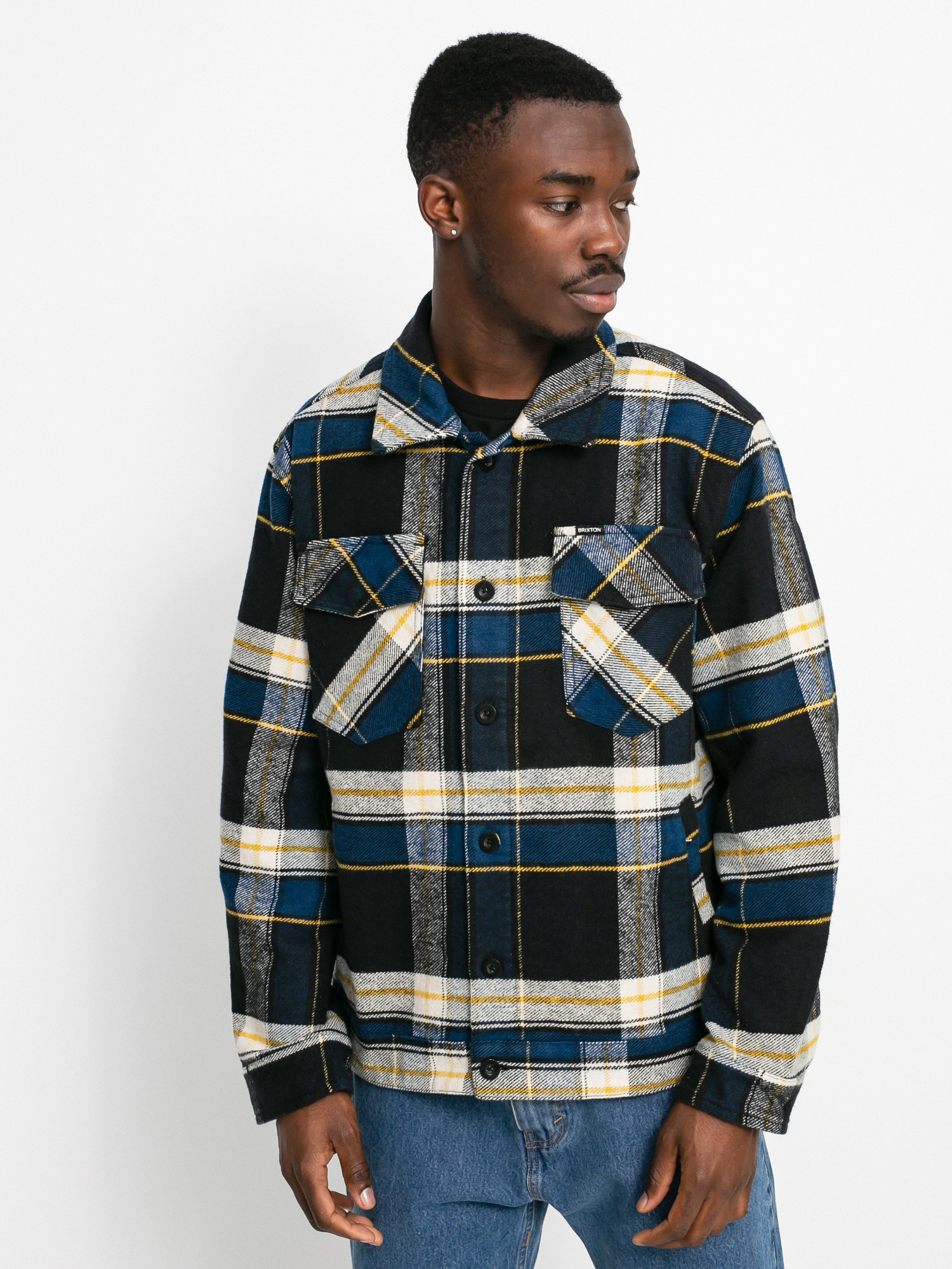 Kurtka Brixton Bowery Trucker (joe blue plaid)