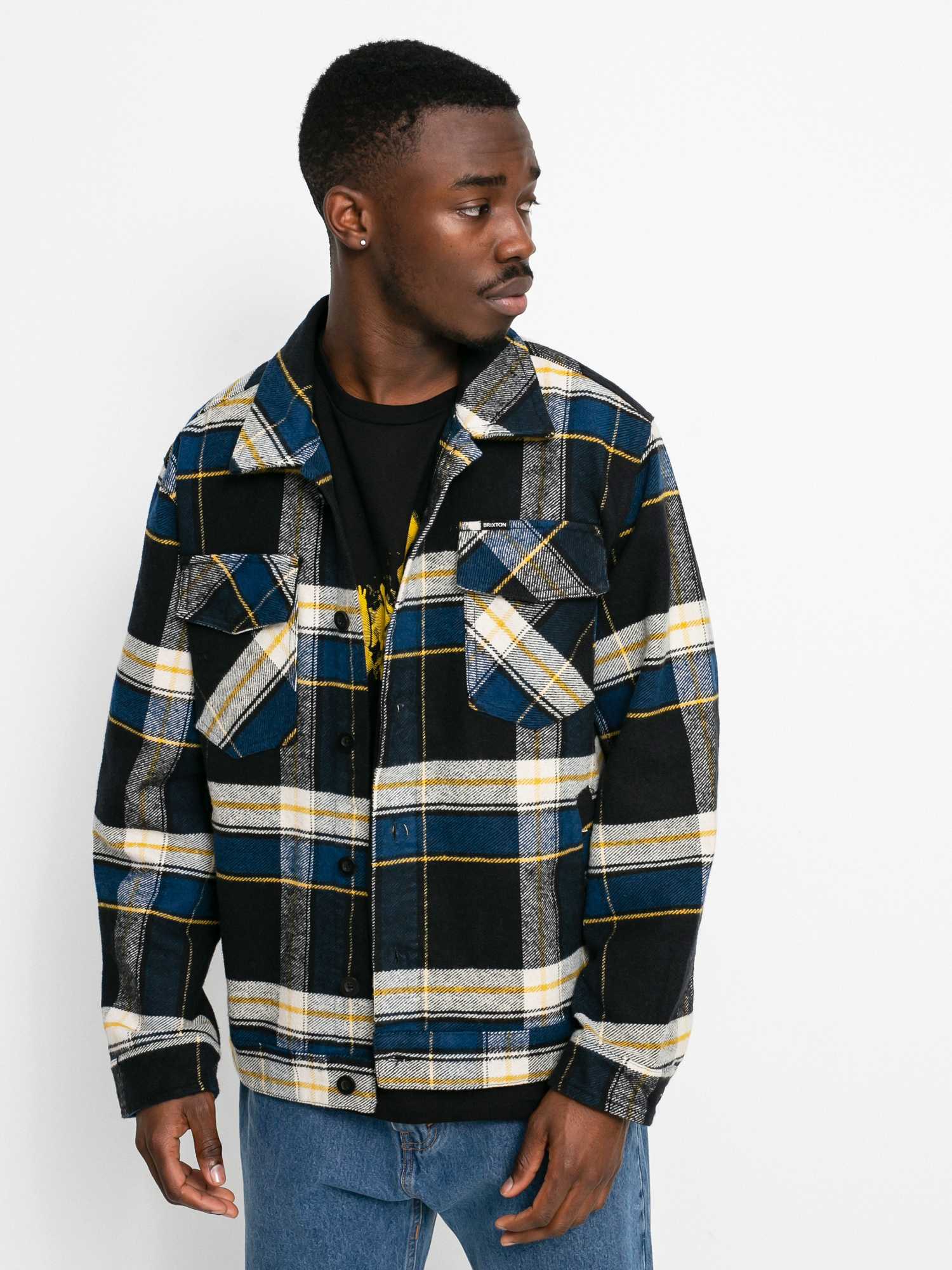 Kurtka Brixton Bowery Trucker (joe blue plaid)