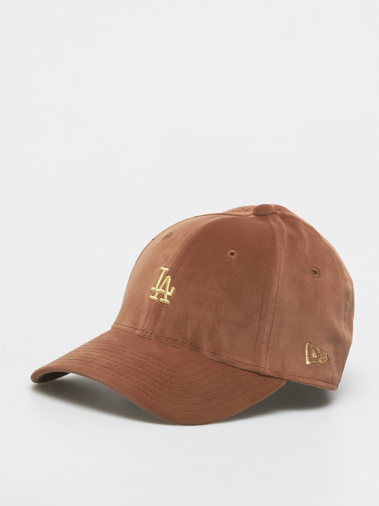 Czapka z daszkiem New Era Metallic Velour 9Forty Los Angeles Dodgers Wmn (brown)