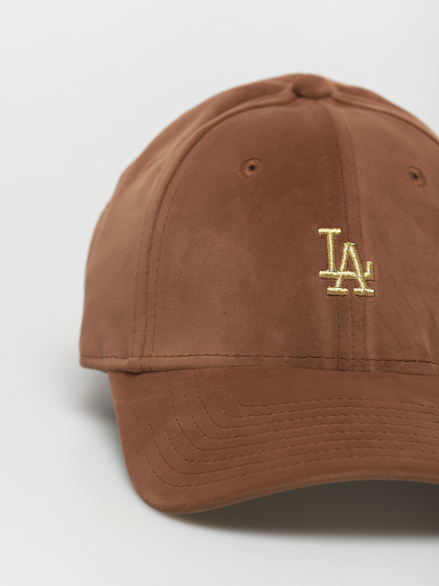 Czapka z daszkiem New Era Metallic Velour 9Forty Los Angeles Dodgers Wmn (brown)