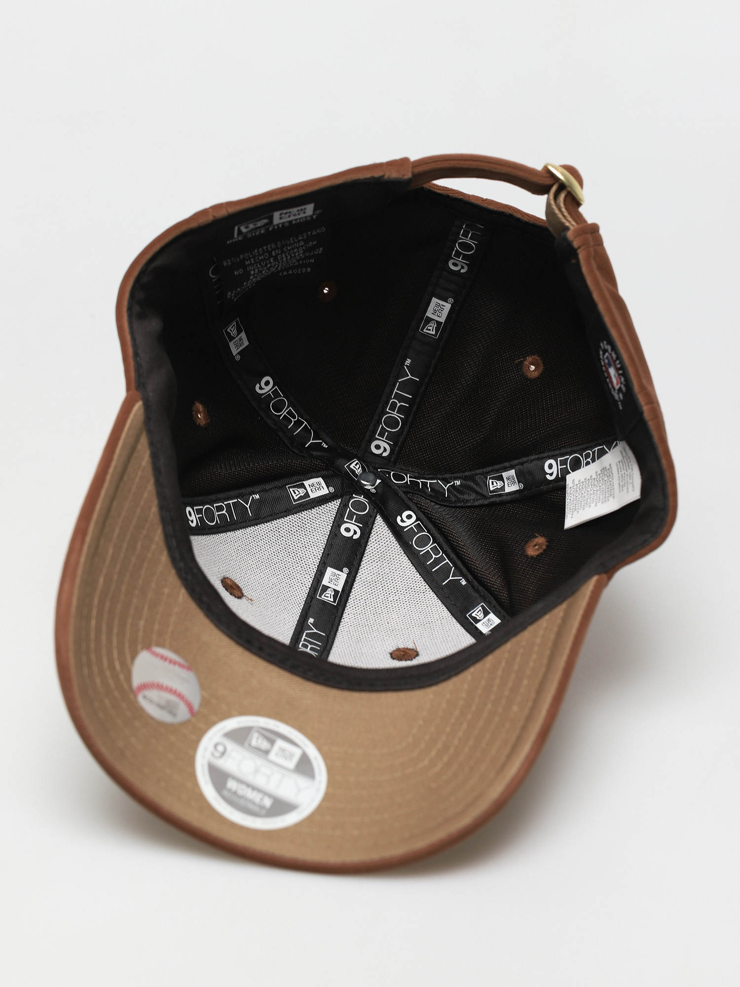 Czapka z daszkiem New Era Metallic Velour 9Forty Los Angeles Dodgers Wmn (brown)