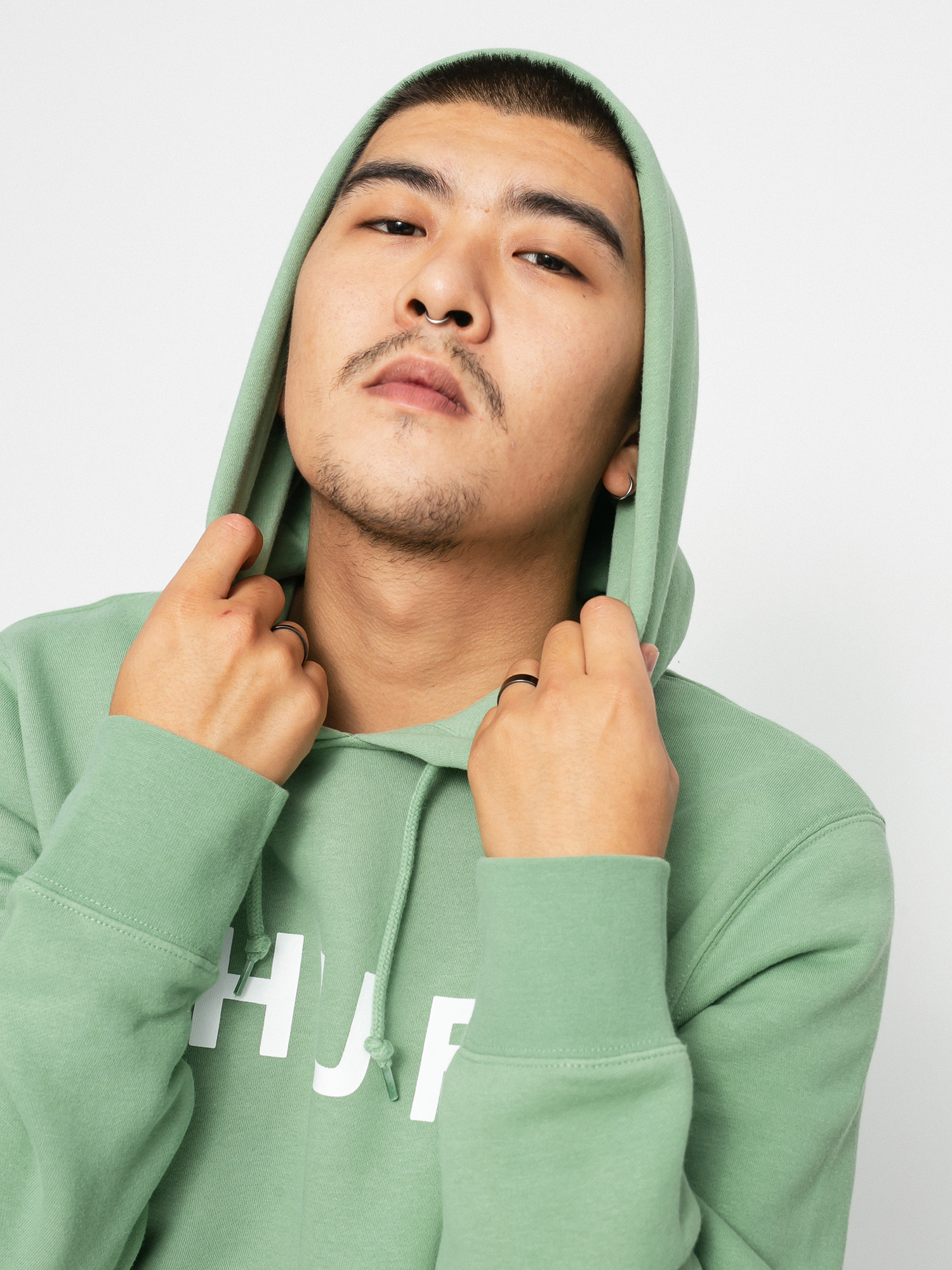 Bluza z kapturem HUF Essentials OG Logo HD (basil)