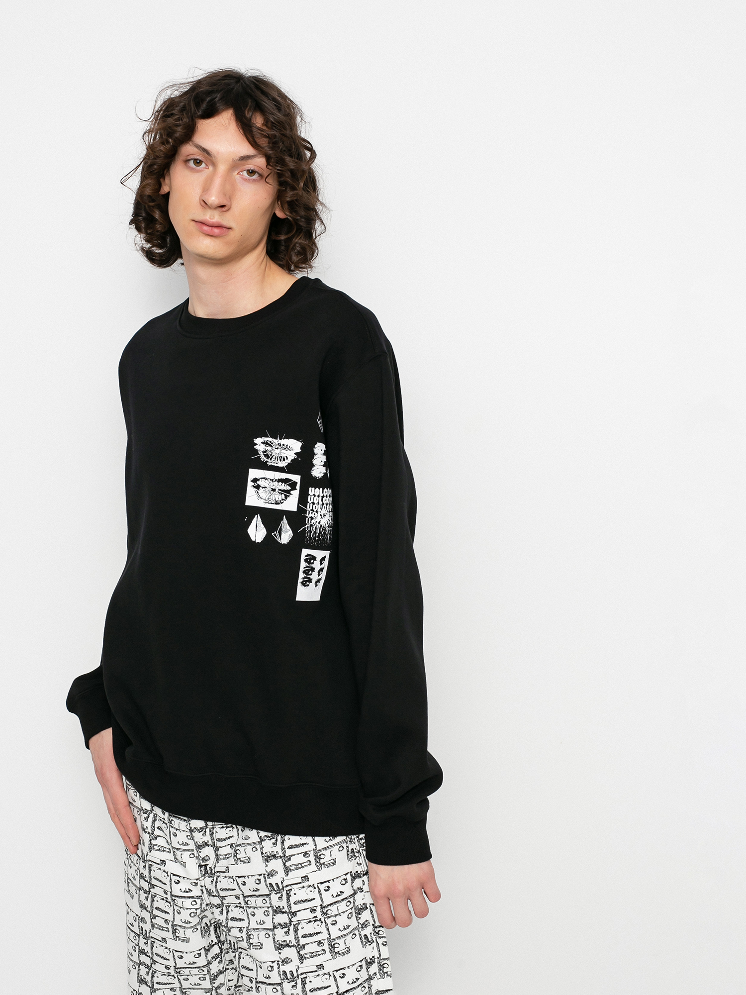 Bluza Volcom Catch 91 Crew Fleece (black)