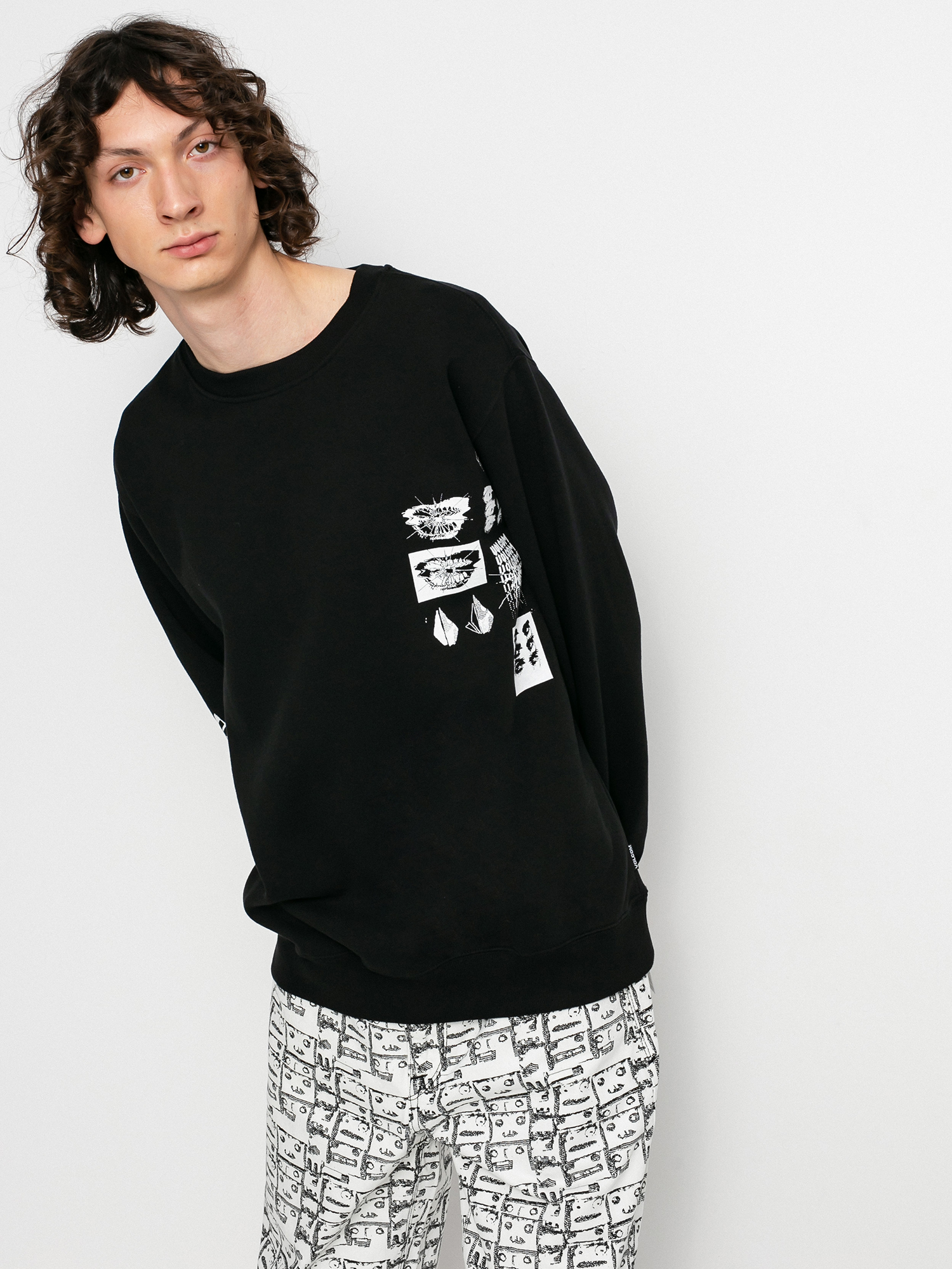Bluza Volcom Catch 91 Crew Fleece (black)
