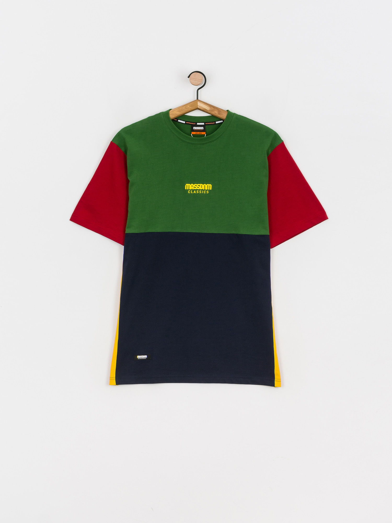 T-shirt MassDnm Moody (green/navy/claret)