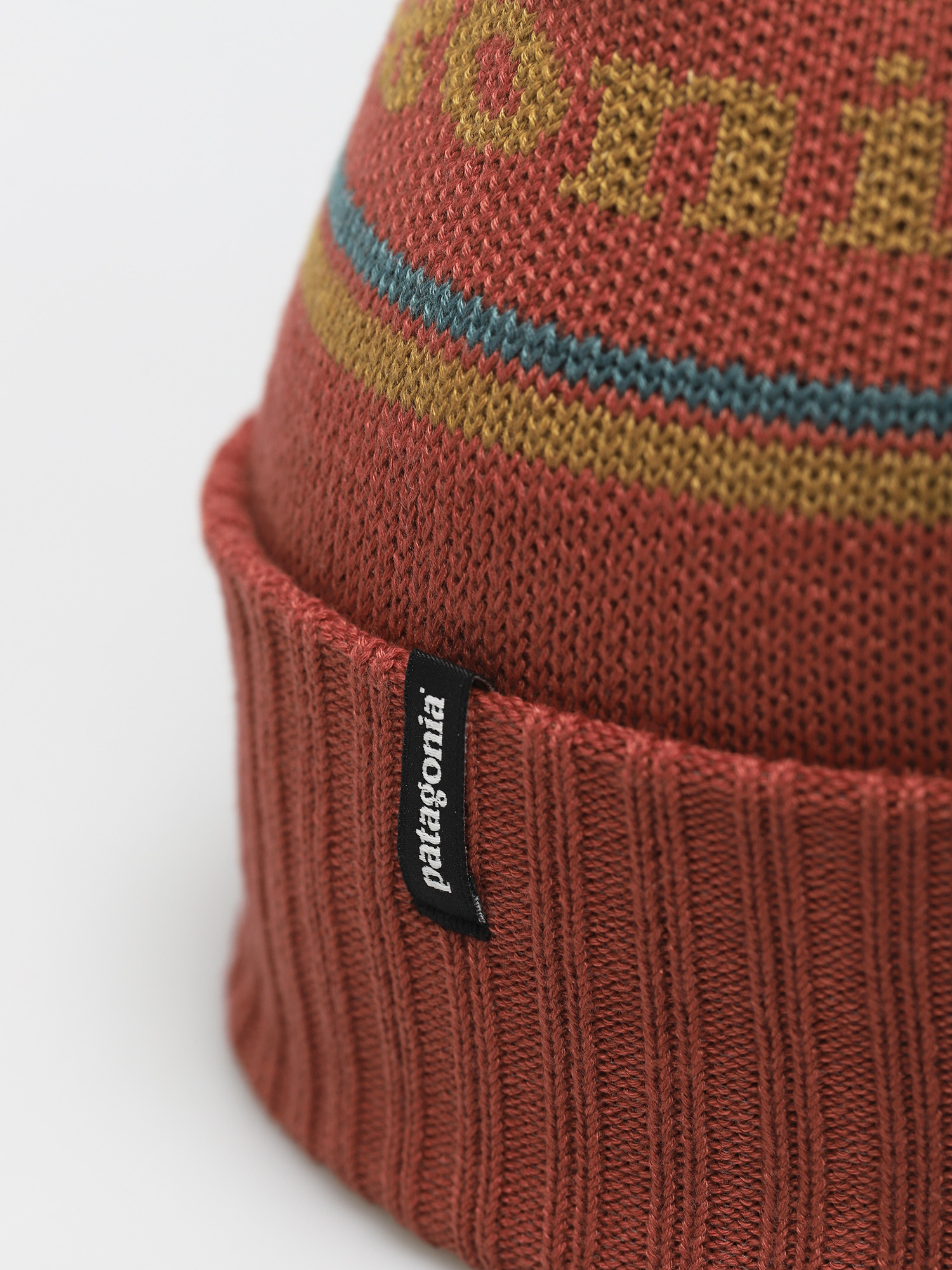 Czapka zimowa Patagonia Powder Town (park stripe knit/spanish red)