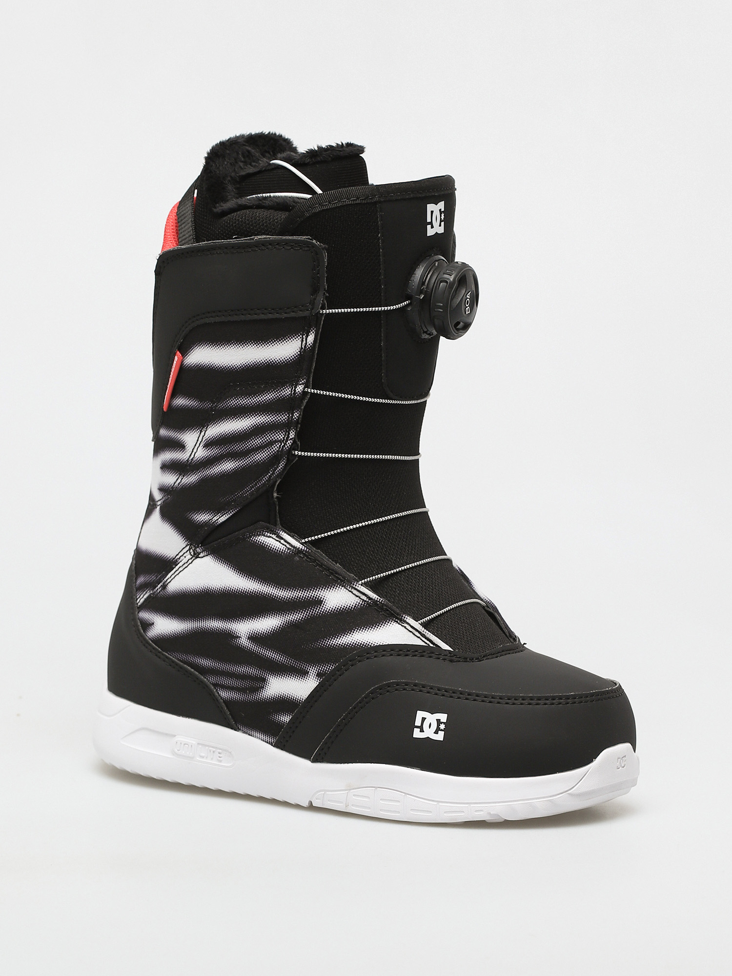 スノーボード DC SEARCH 25.0 BOA Buty snowboardowe DC Search Boa - czarny (zebra print)
