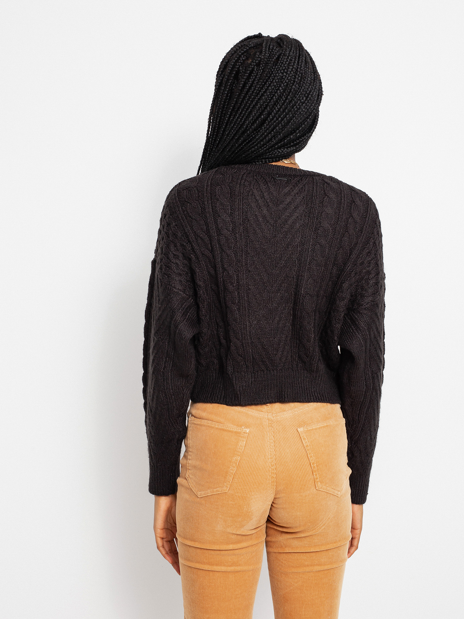 Sweter Volcom Cabled Babe Sweater Wmn (black)