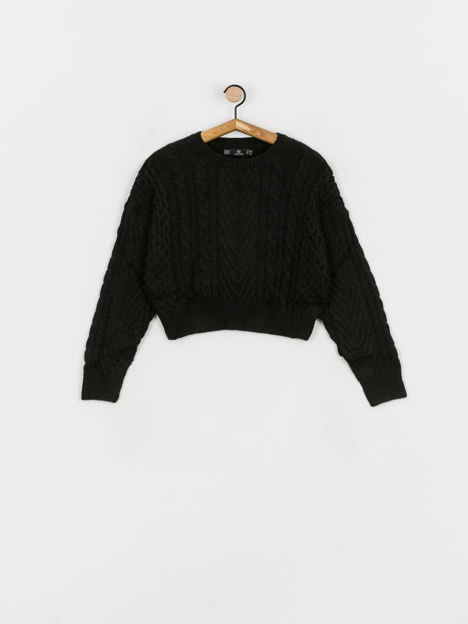 Sweter Volcom Cabled Babe Sweater Wmn (black)