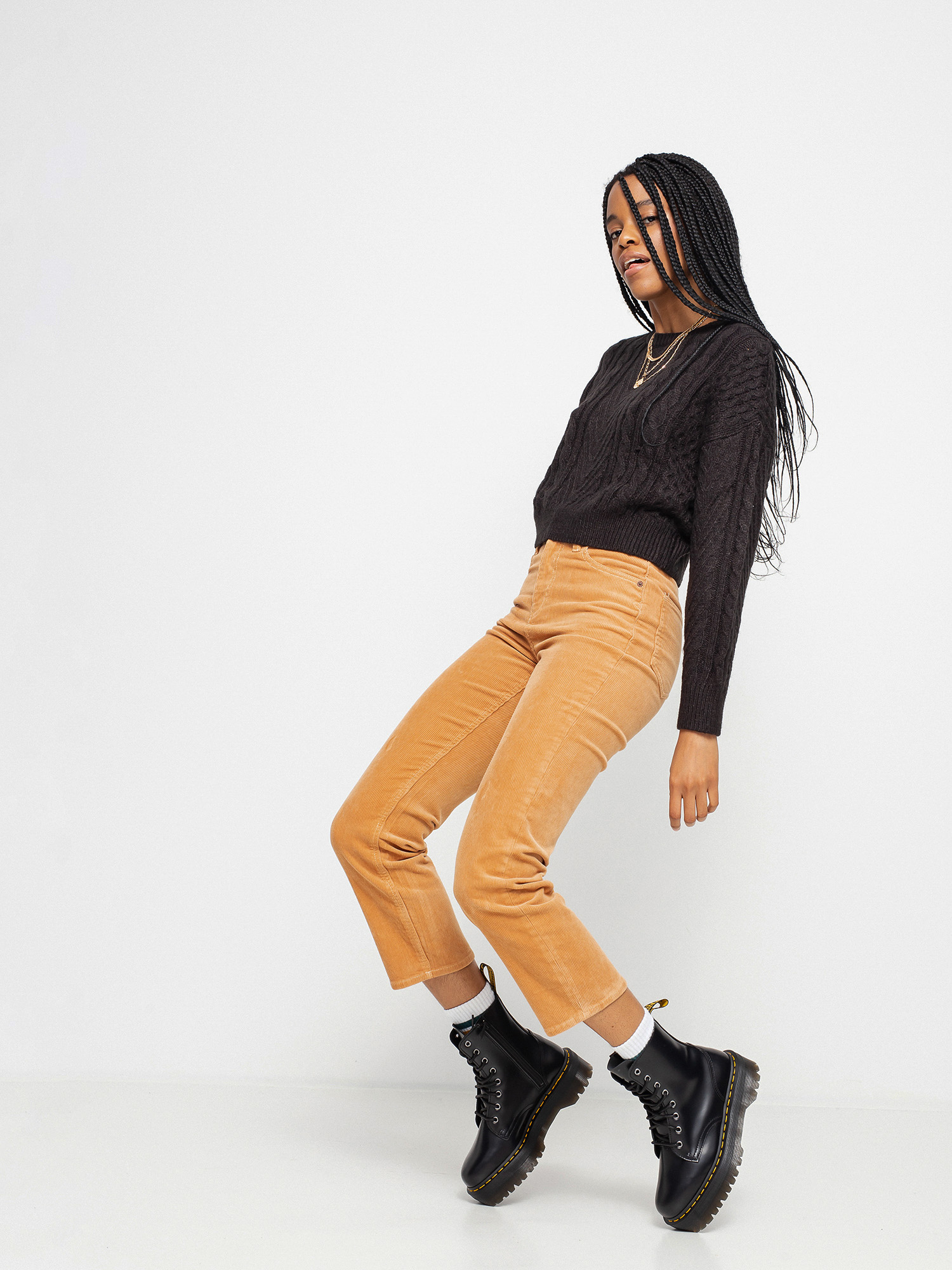 Spodnie Volcom Stoned Straight Wmn (camel)