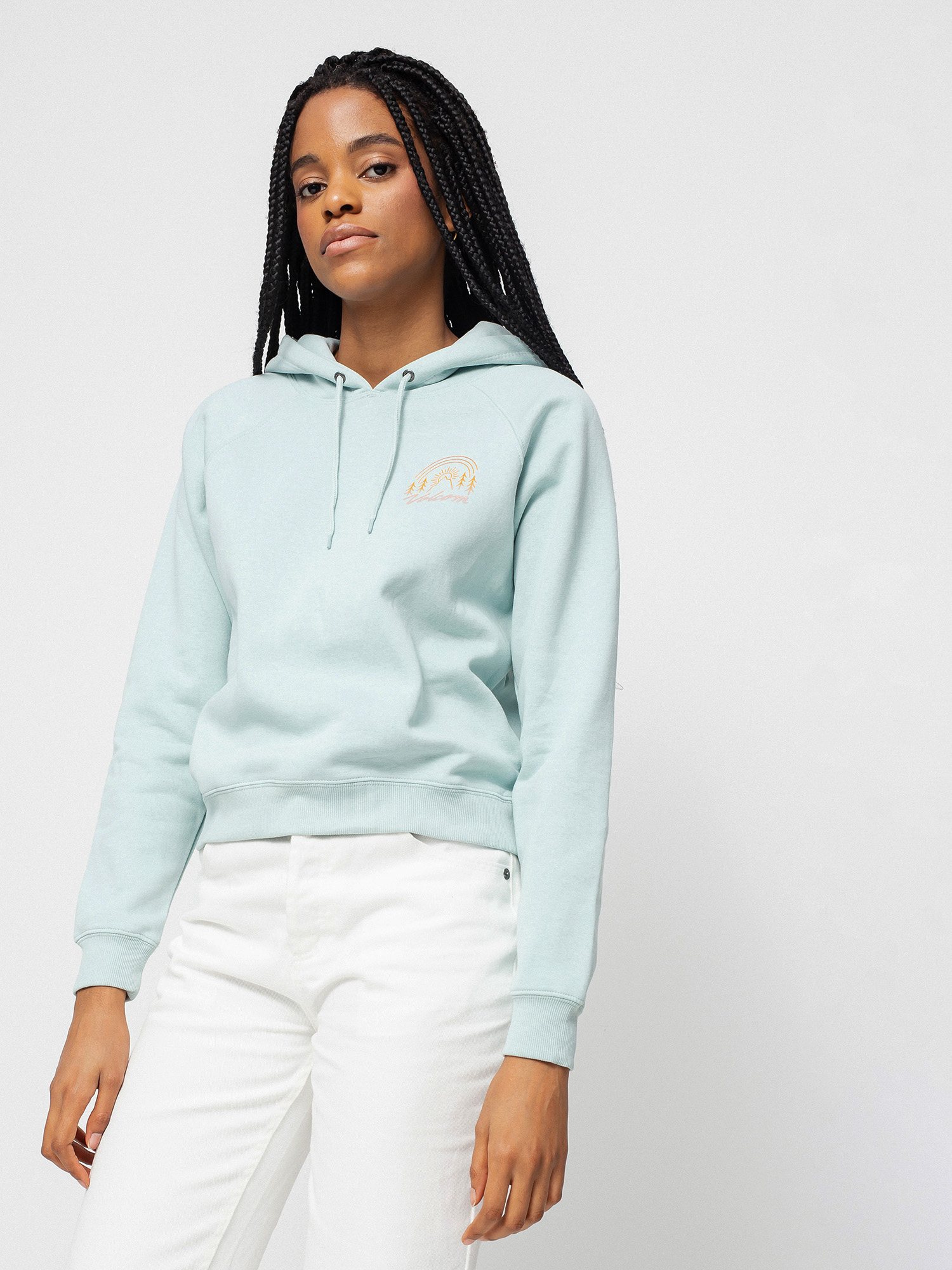 Bluza z kapturem Volcom Truly Stokin HD Wmn (blue fog)