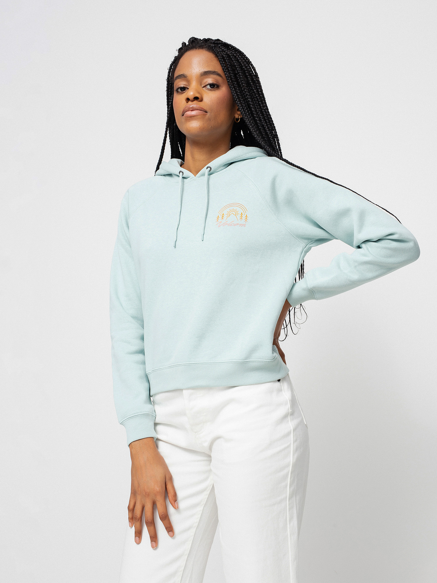 Bluza z kapturem Volcom Truly Stokin HD Wmn (blue fog)