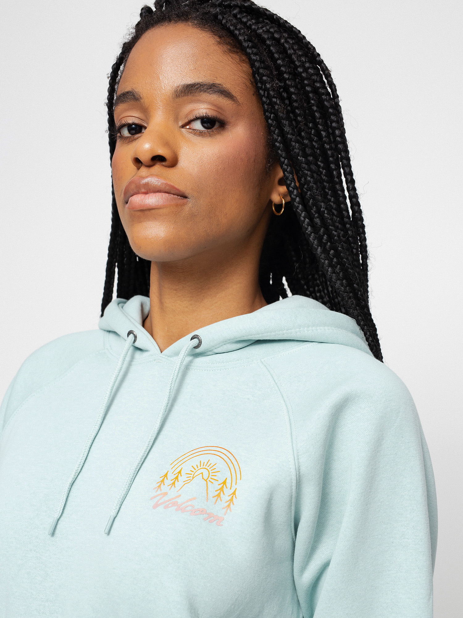 Bluza z kapturem Volcom Truly Stokin HD Wmn (blue fog)