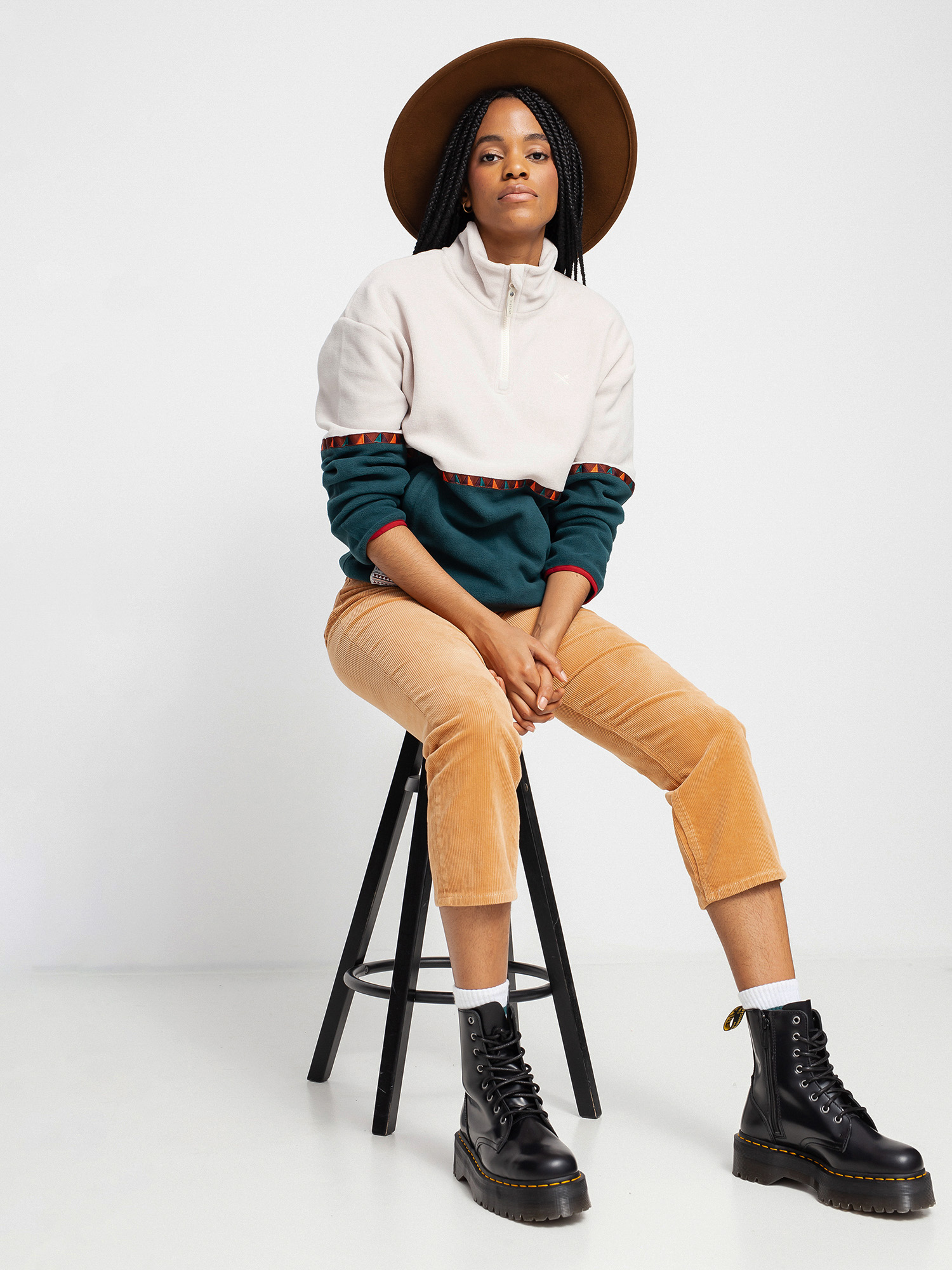 Damski Polar Iriedaily Holina Fleece Troyer (dark teal)