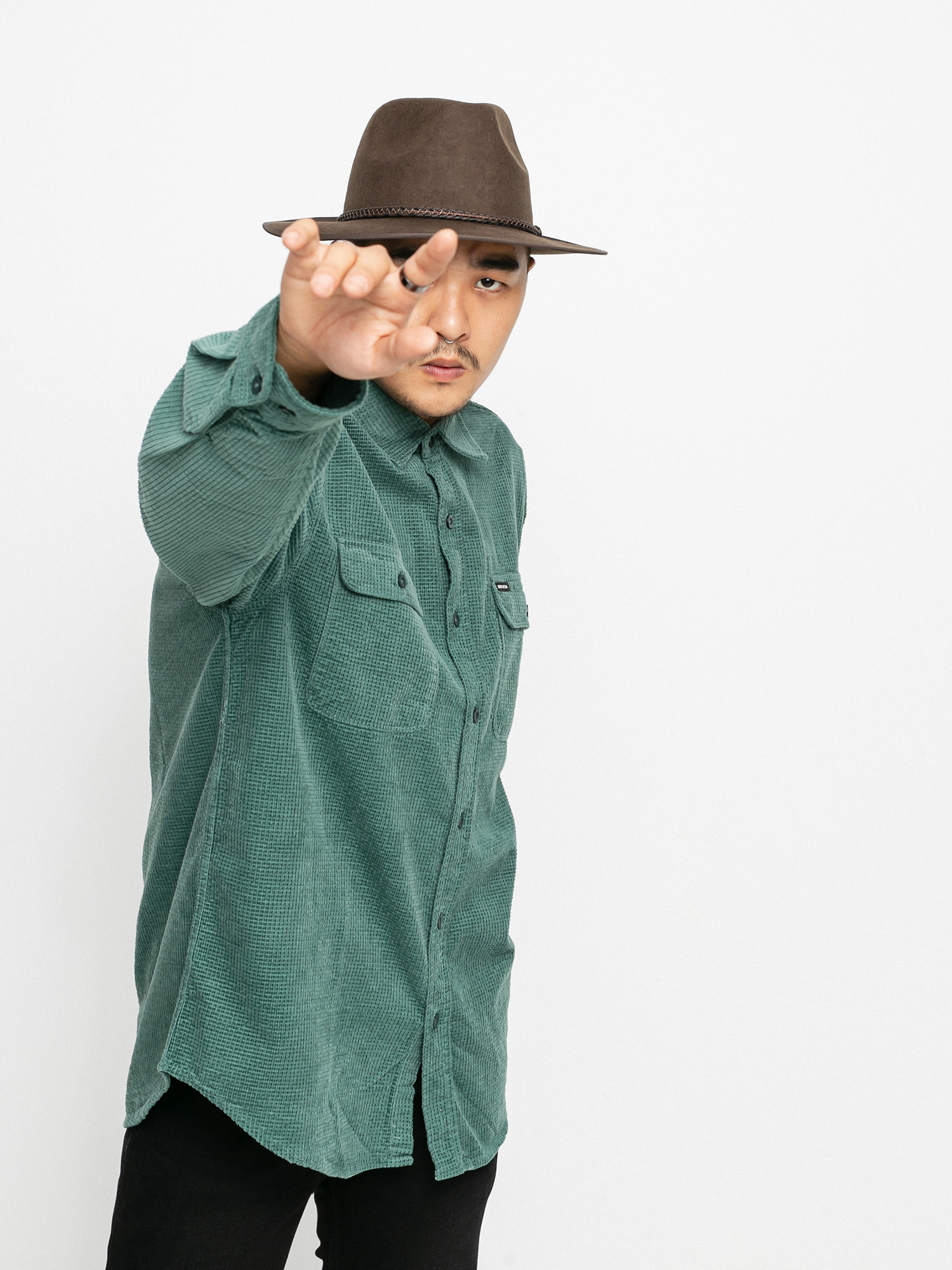 Koszula Brixton Bowery Relaxed Ls (silver pine)