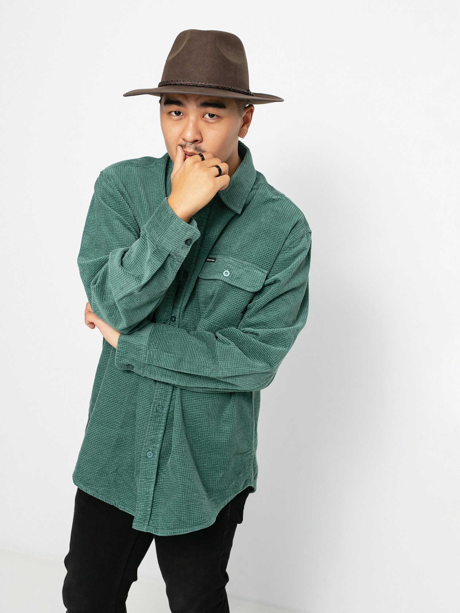 Koszula Brixton Bowery Relaxed Ls (silver pine)