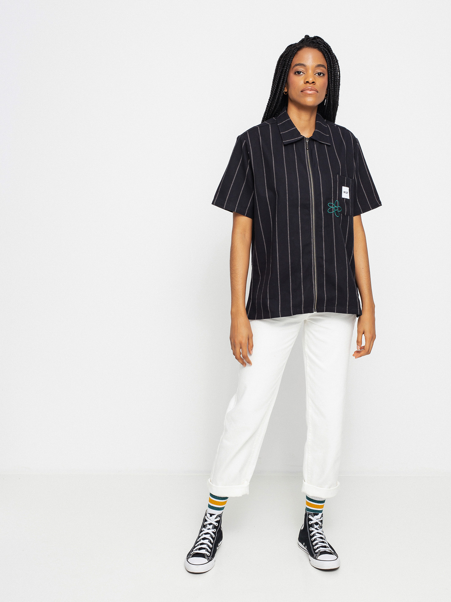 Koszula HUF Issue Zip Work Wmn (black)