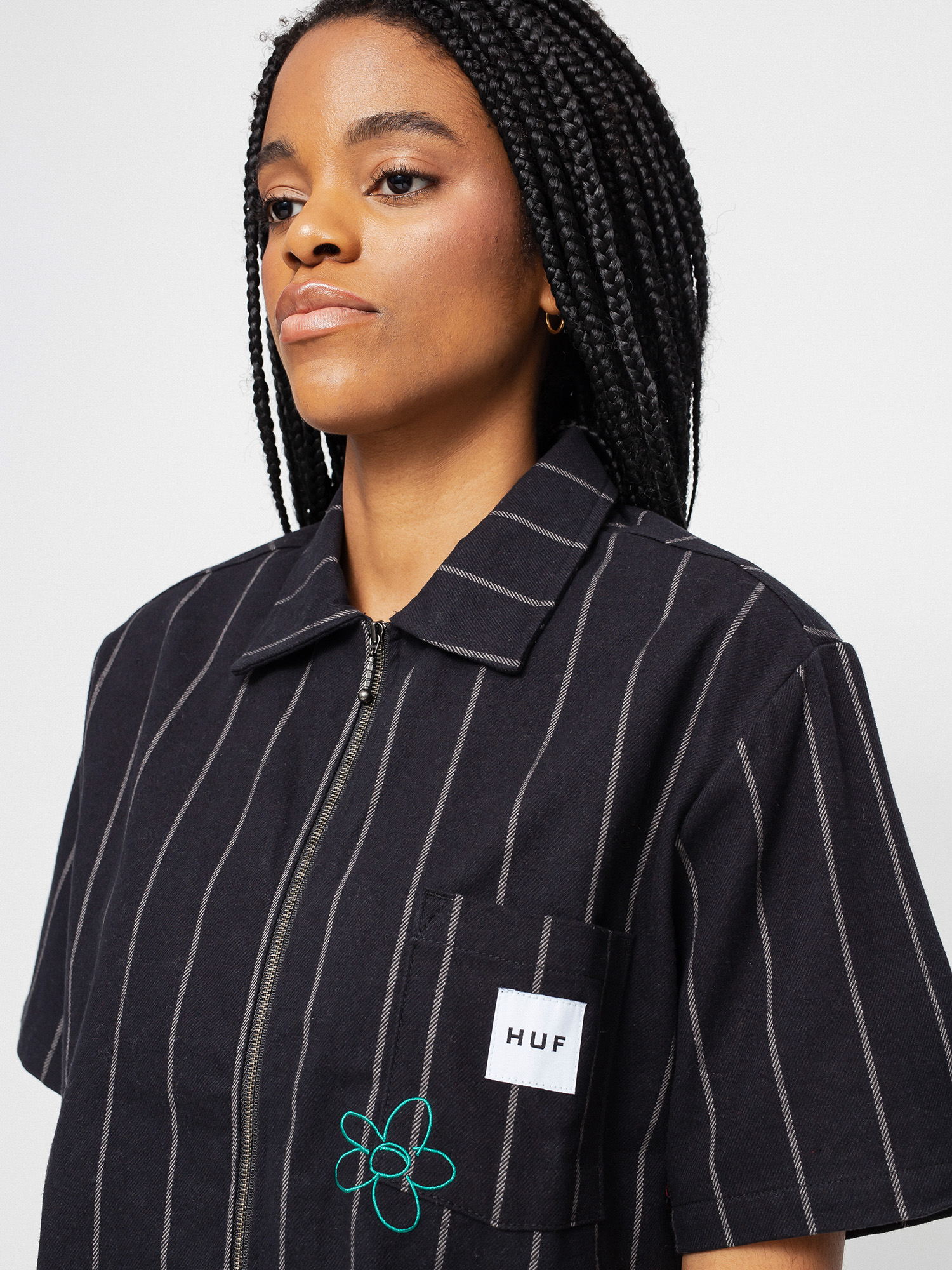 Koszula HUF Issue Zip Work Wmn (black)