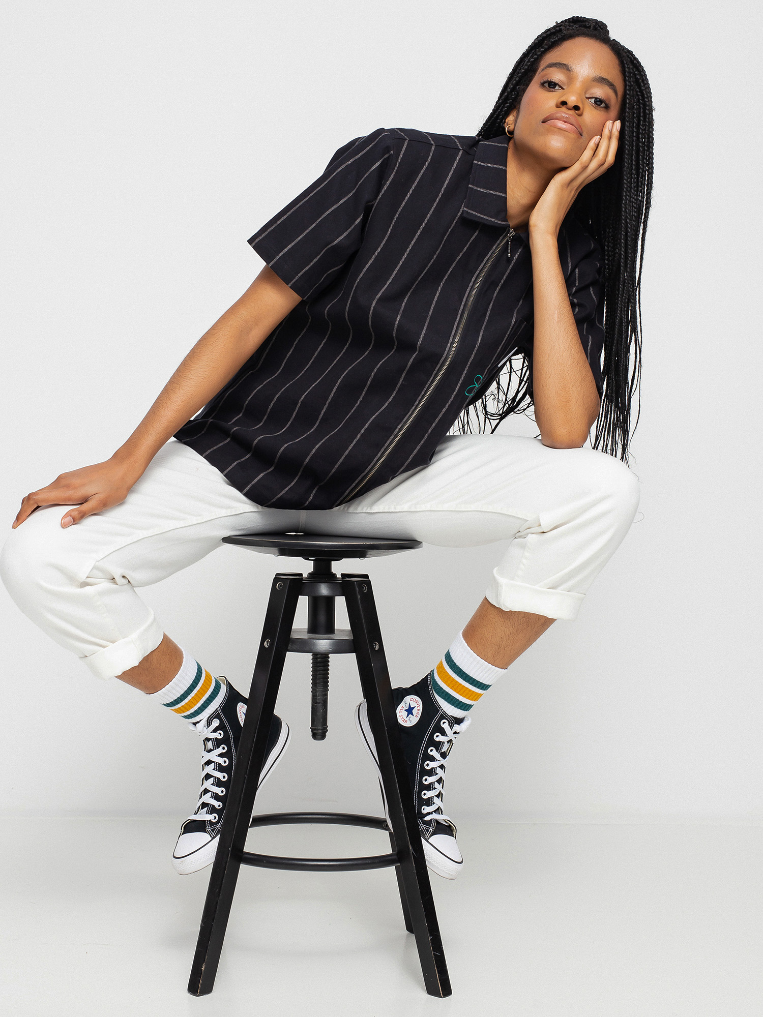 Koszula HUF Issue Zip Work Wmn (black)