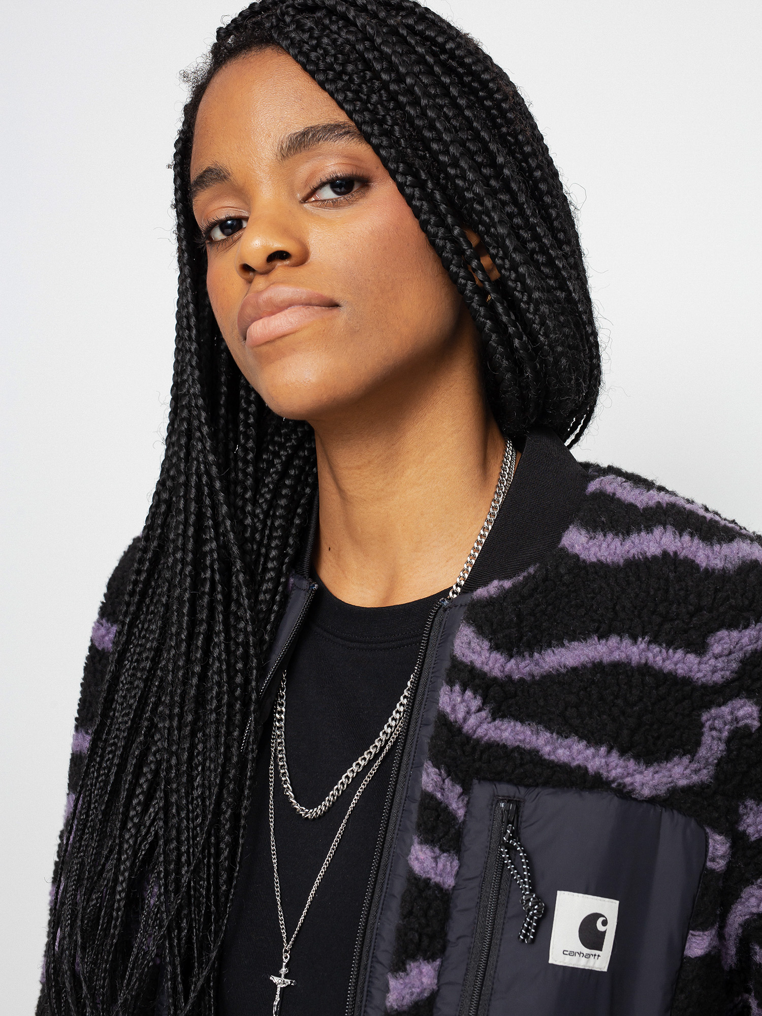 Kurtka Carhartt WIP Janet Liner Wmn (deep freeze jacquard provence/black)
