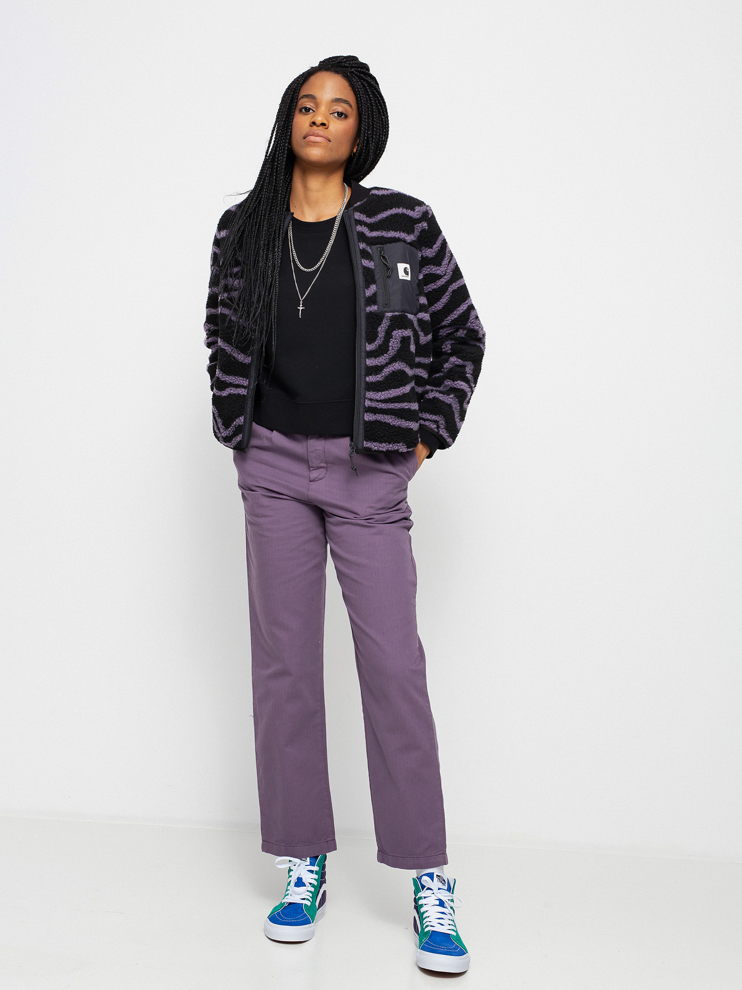 Kurtka Carhartt WIP Janet Liner Wmn (deep freeze jacquard provence/black)