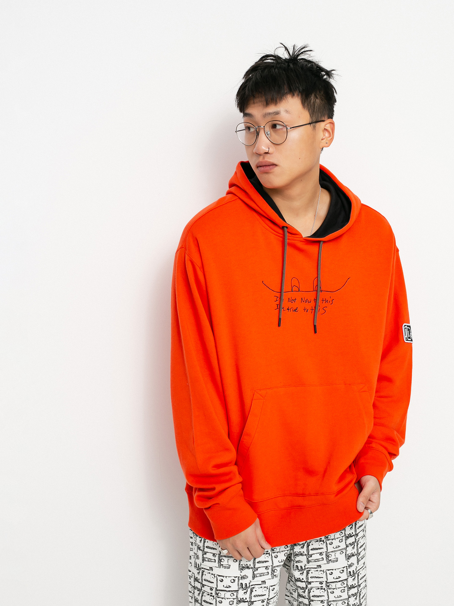 Bluza z kapturem Volcom Jla HD (orange)