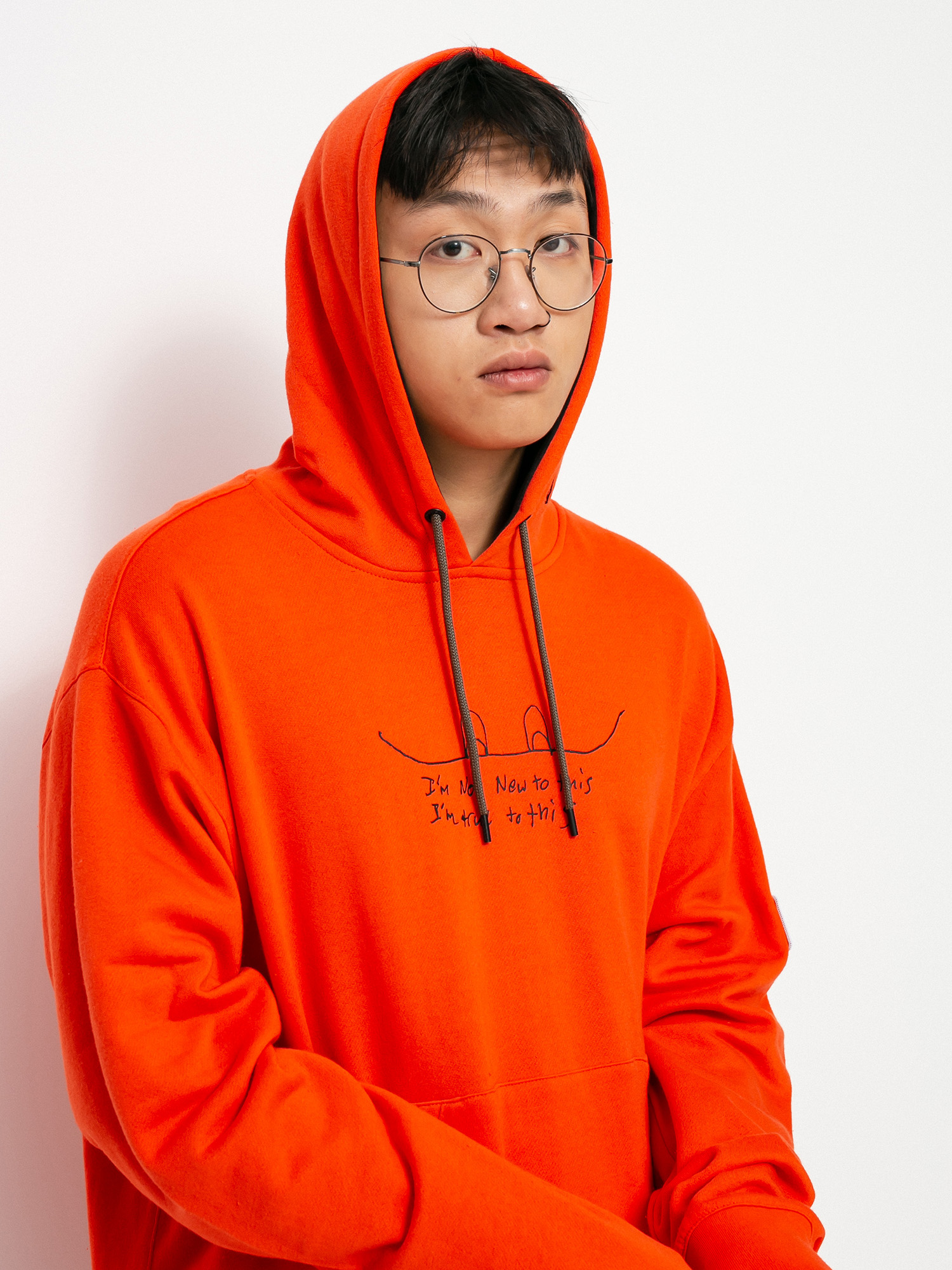 Bluza z kapturem Volcom Jla HD (orange)
