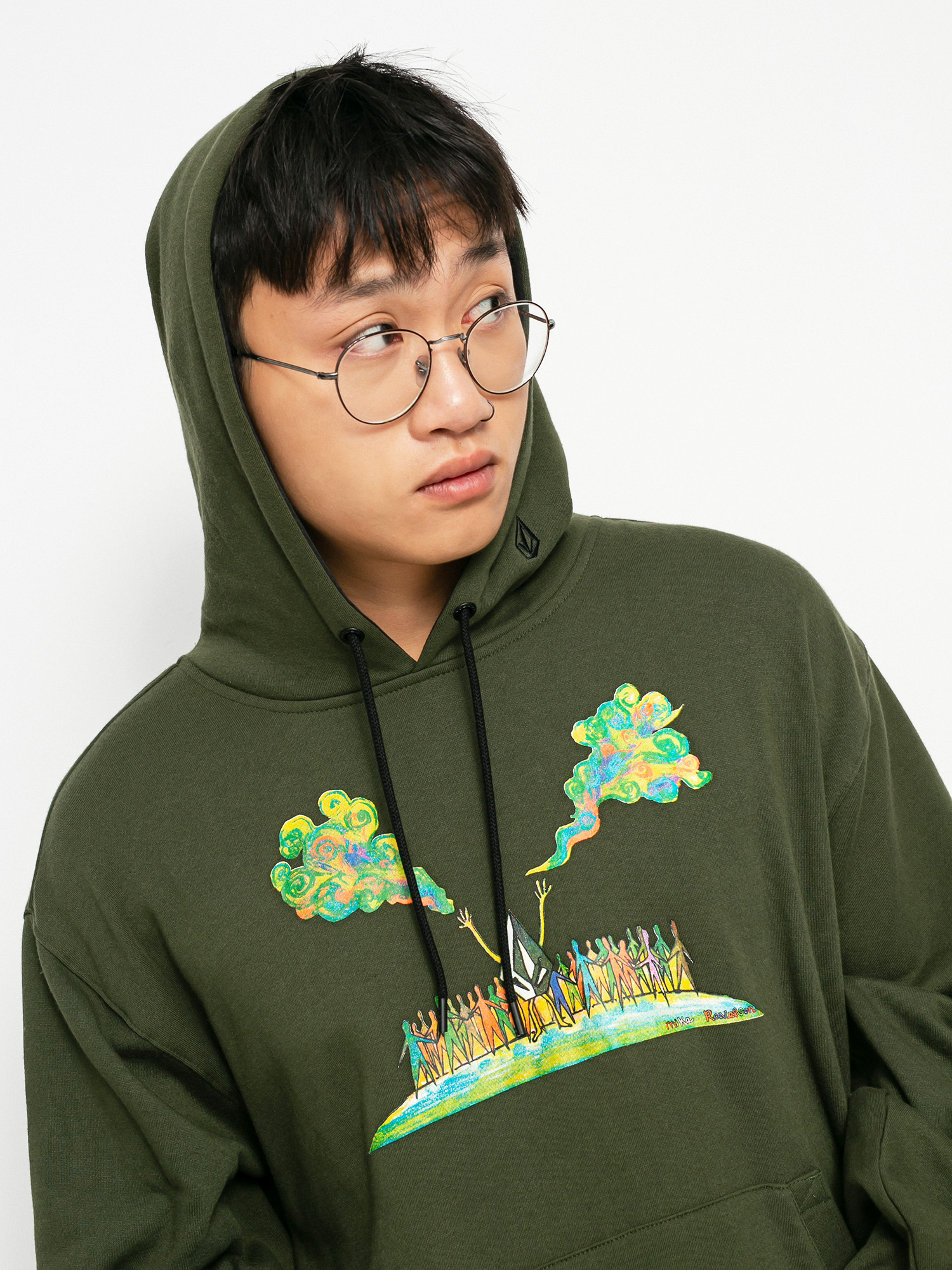 Bluza z kapturem Volcom Di HD (saturated green)