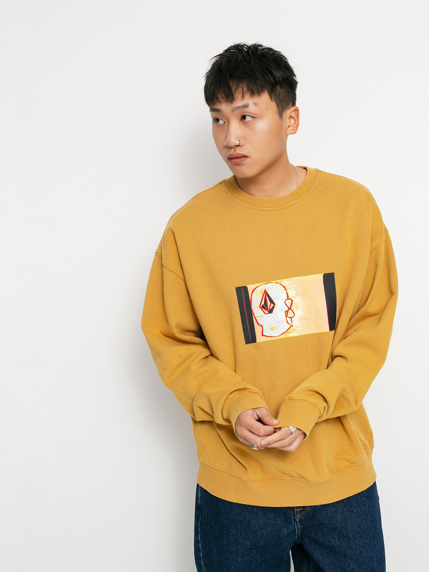 Bluza Volcom Fa Animoscillator Crew (mustard gold)