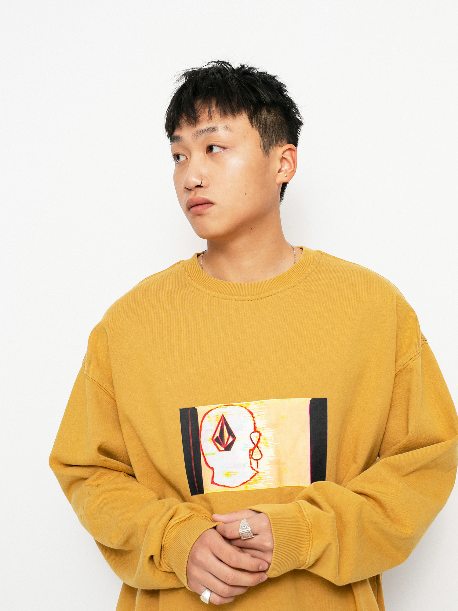 Bluza Volcom Fa Animoscillator Crew (mustard gold)