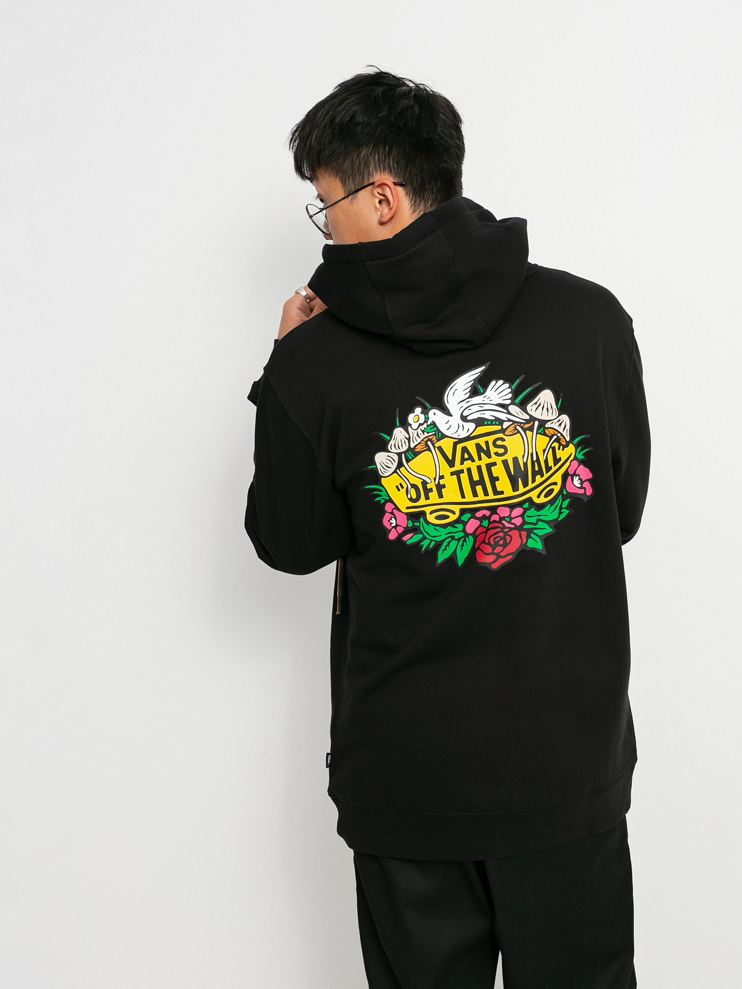 Bluza z kapturem Vans Overgrown Otw HD (black)