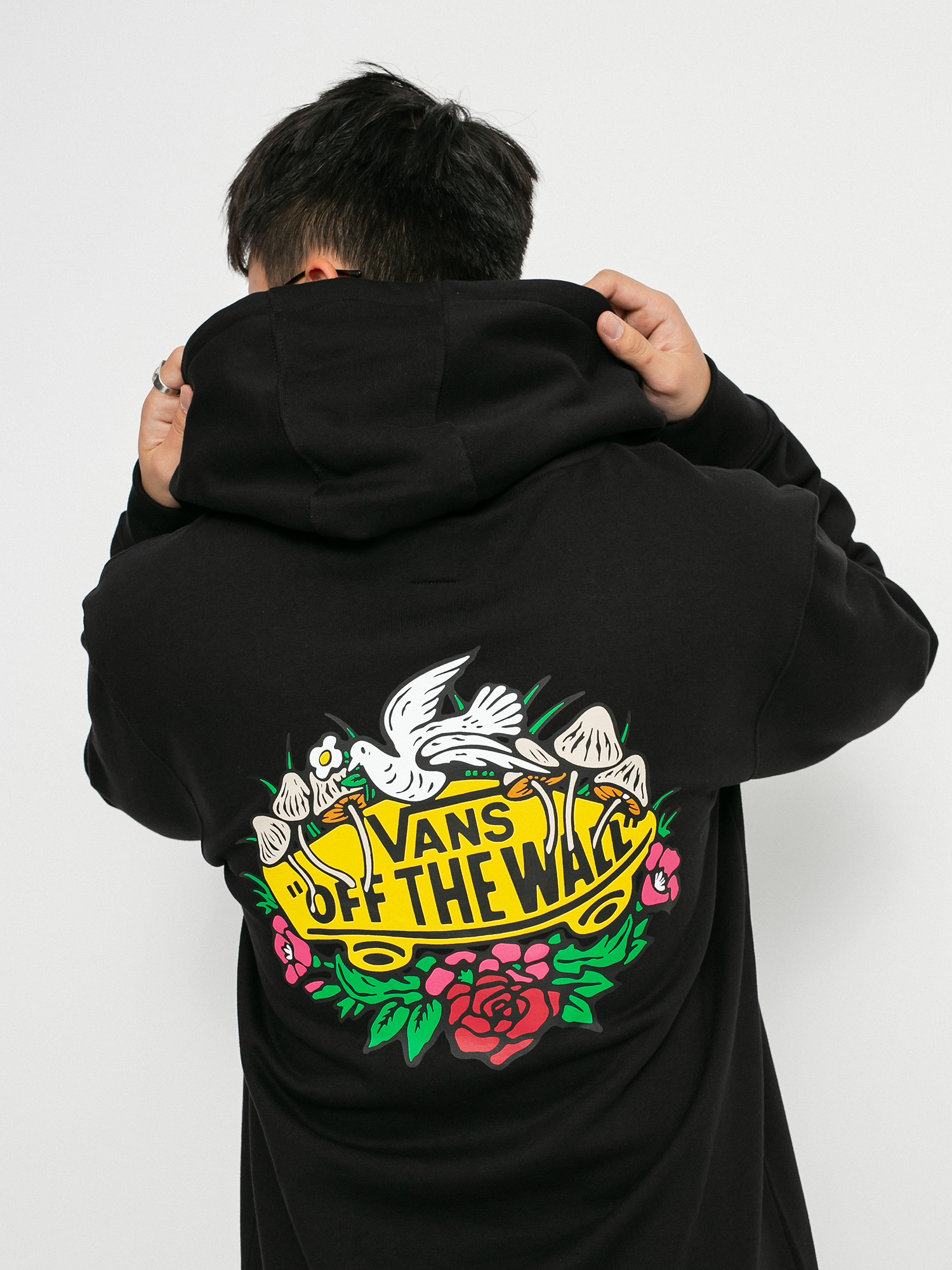 Bluza z kapturem Vans Overgrown Otw HD (black)