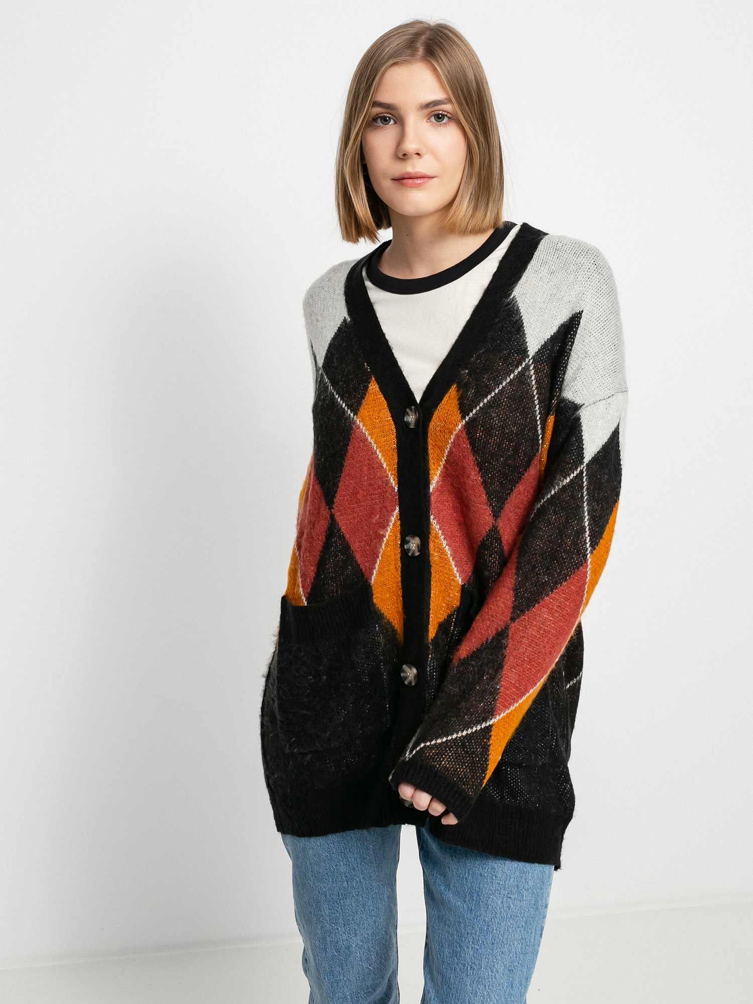 Sweter Volcom Knitty City Cardi Wmn (black combo)