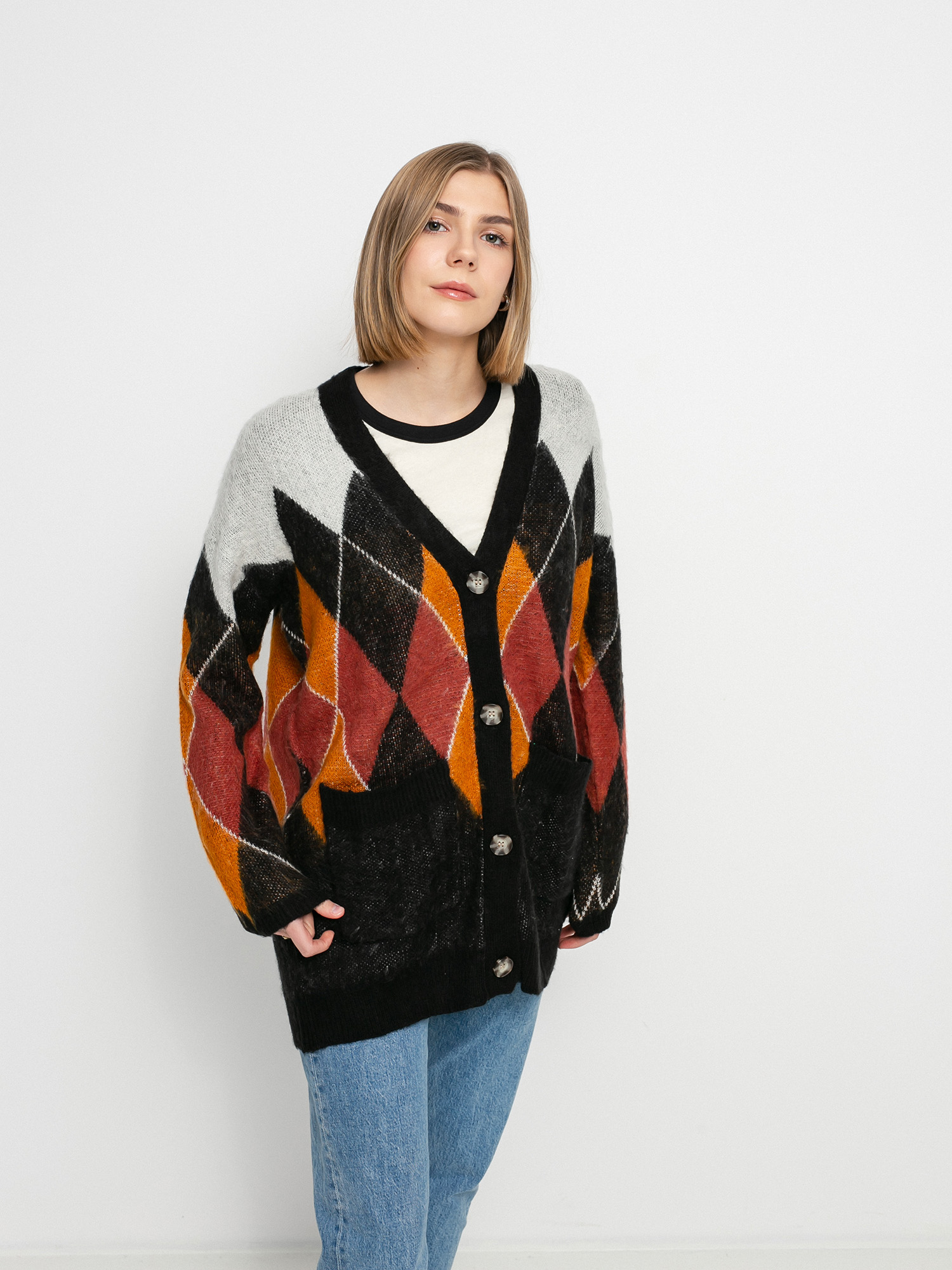 Sweter Volcom Knitty City Cardi Wmn (black combo)