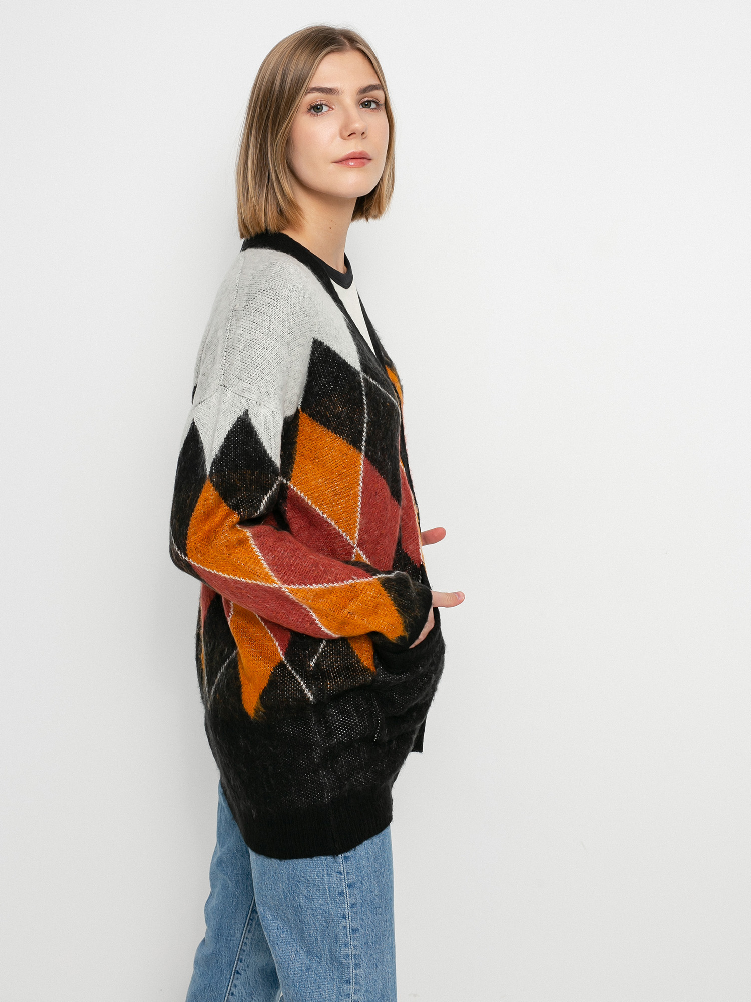 Sweter Volcom Knitty City Cardi Wmn (black combo)