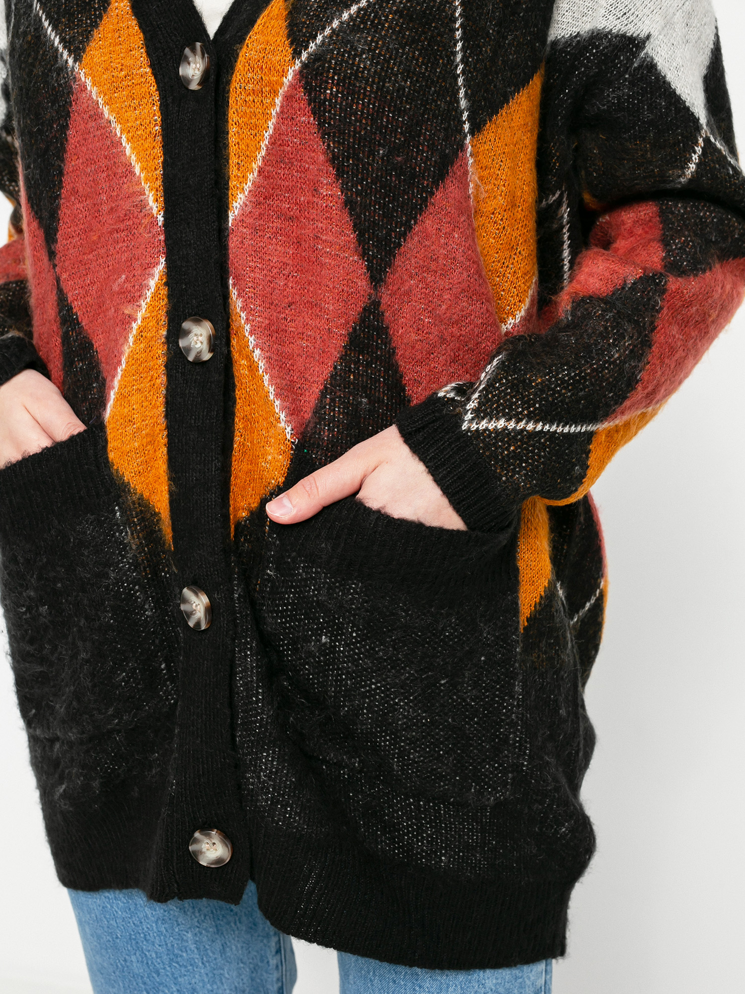 Sweter Volcom Knitty City Cardi Wmn (black combo)