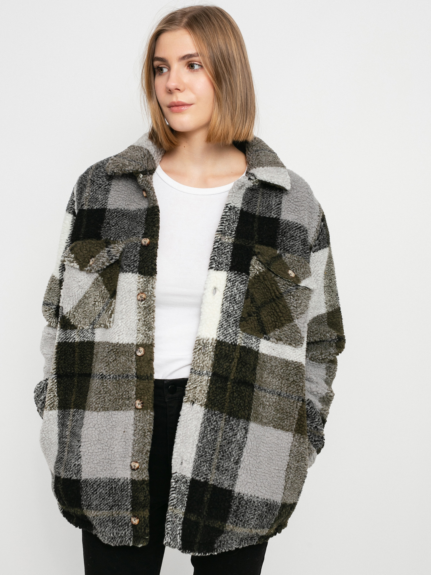 Kurtka Volcom Silent Sherpa Wmn (army green combo)