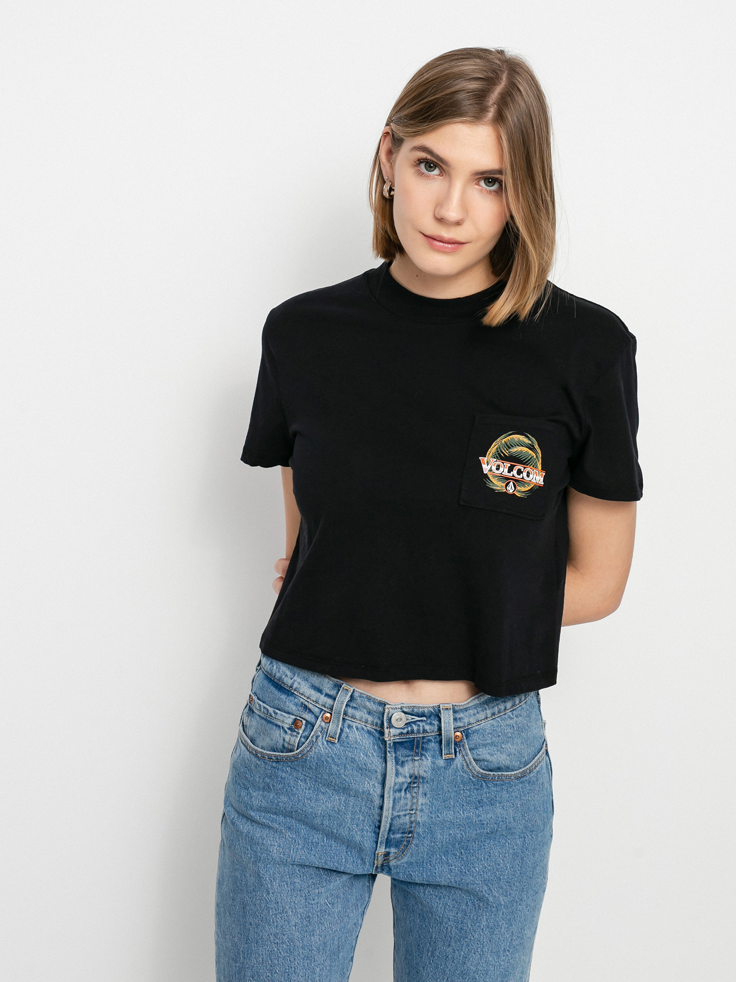 T-shirt Volcom Pocket Dial Wmn (black)
