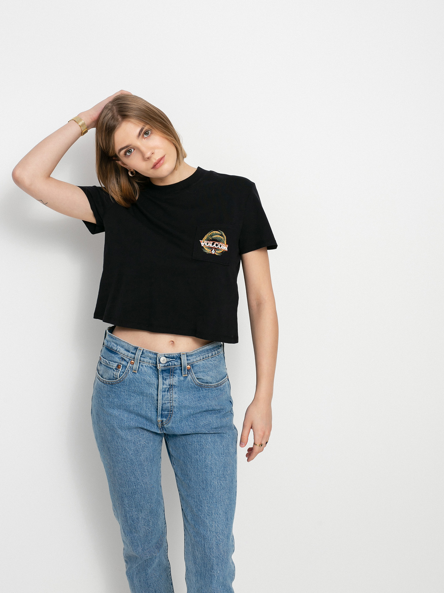 T-shirt Volcom Pocket Dial Wmn (black)